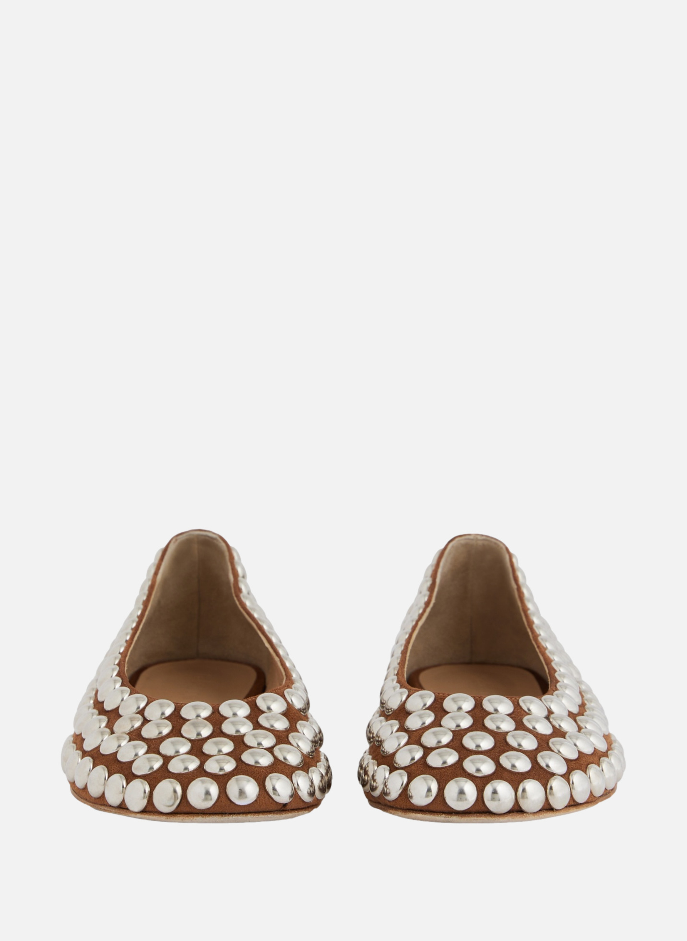 Ballerines avec rivets RABANNE Marron