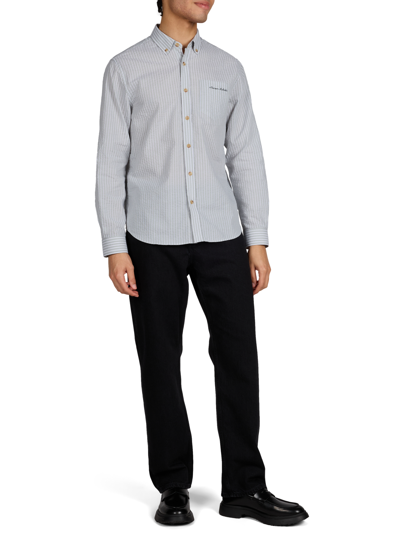 Chemise Bonne Graine rayée en coton MAISON LABICHE Beige