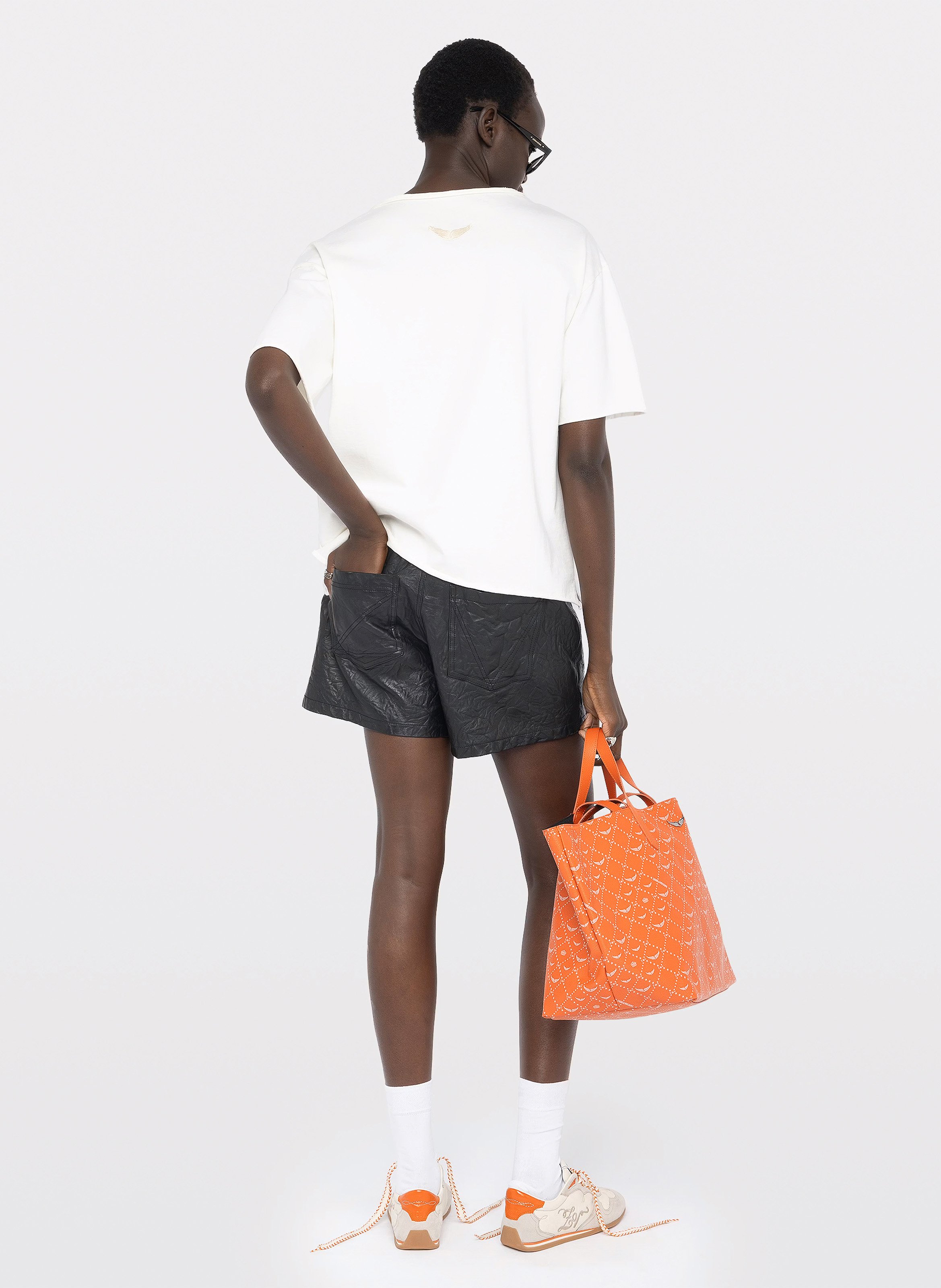 Tee-shirt col v en coton meg ZADIG&VOLTAIRE Blanc