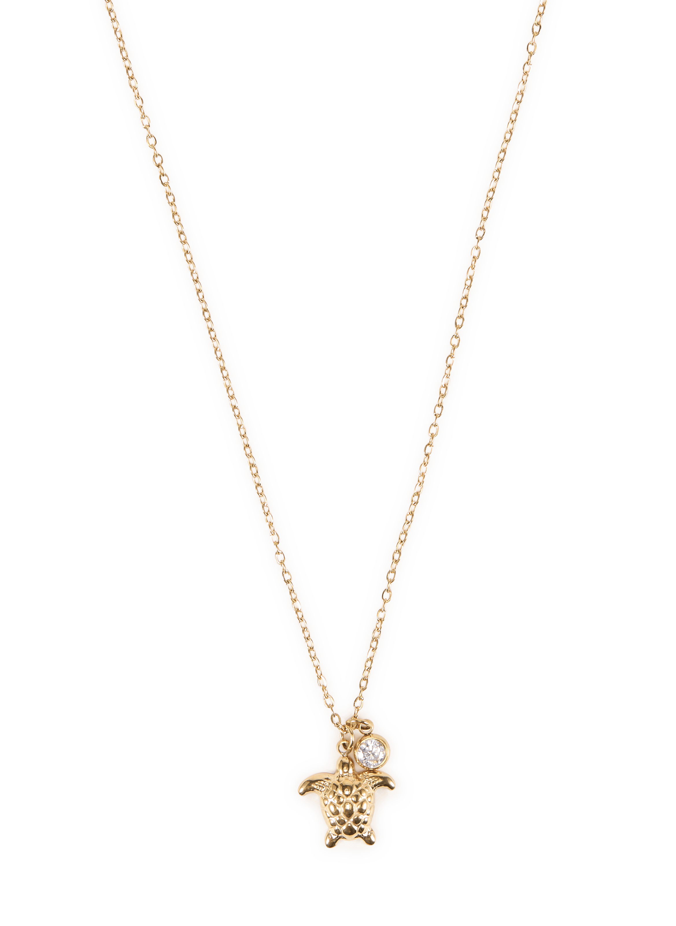 Collier pendentif tortue AU PRINTEMPS PARIS Doré