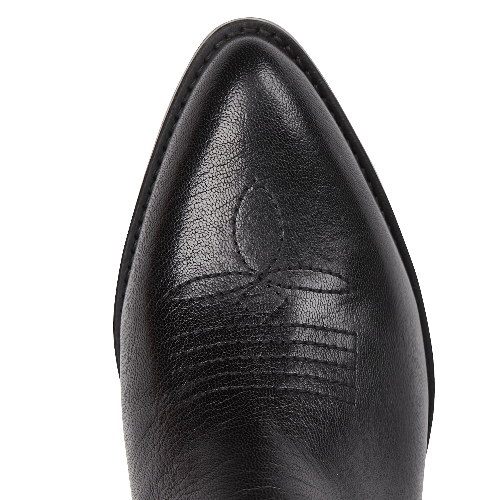 Bottines surpiquées à talon en cuir djamena JONAK Noir