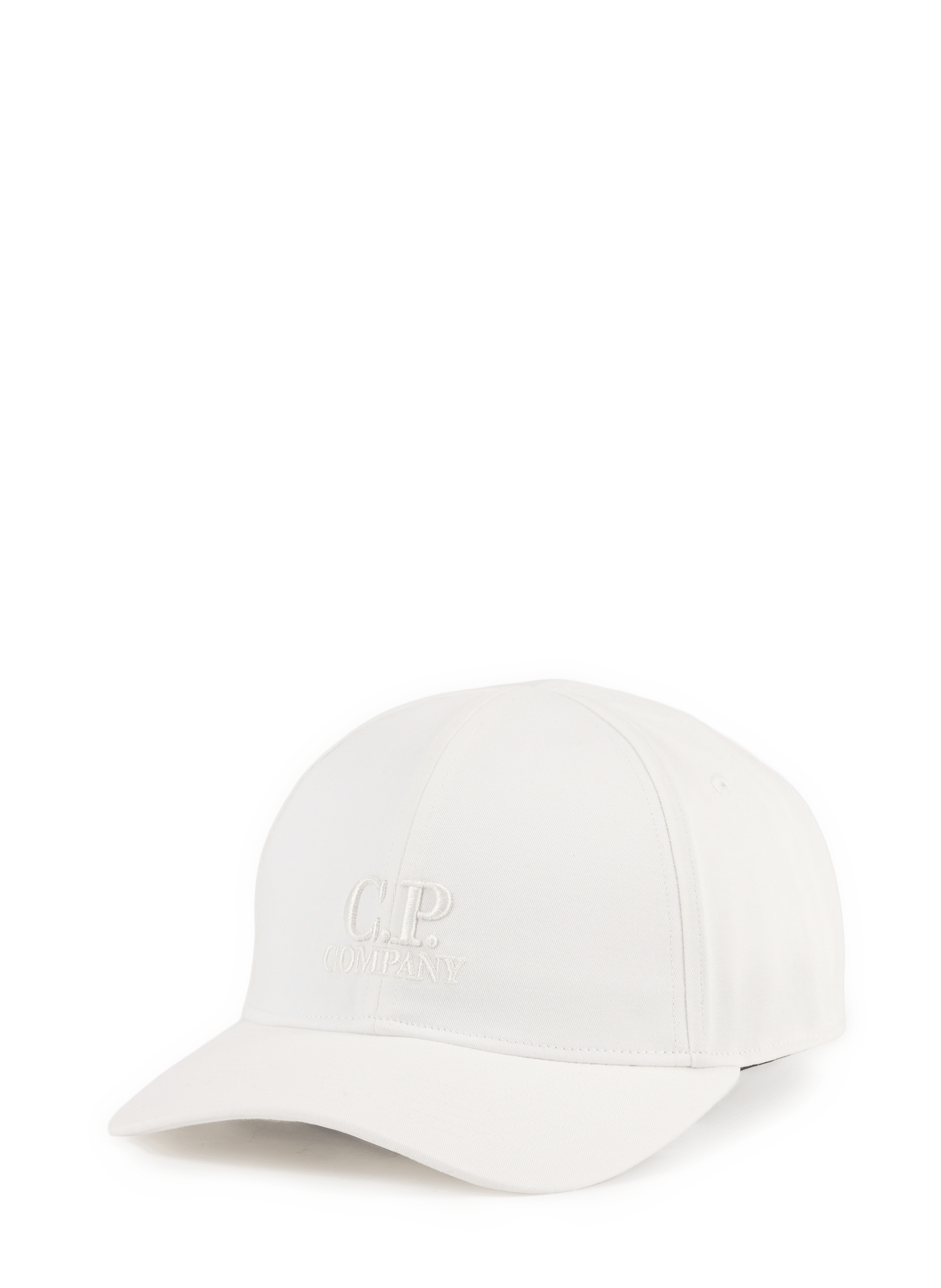 Casquette gabardine à logo brodé CP COMPANY Blanc