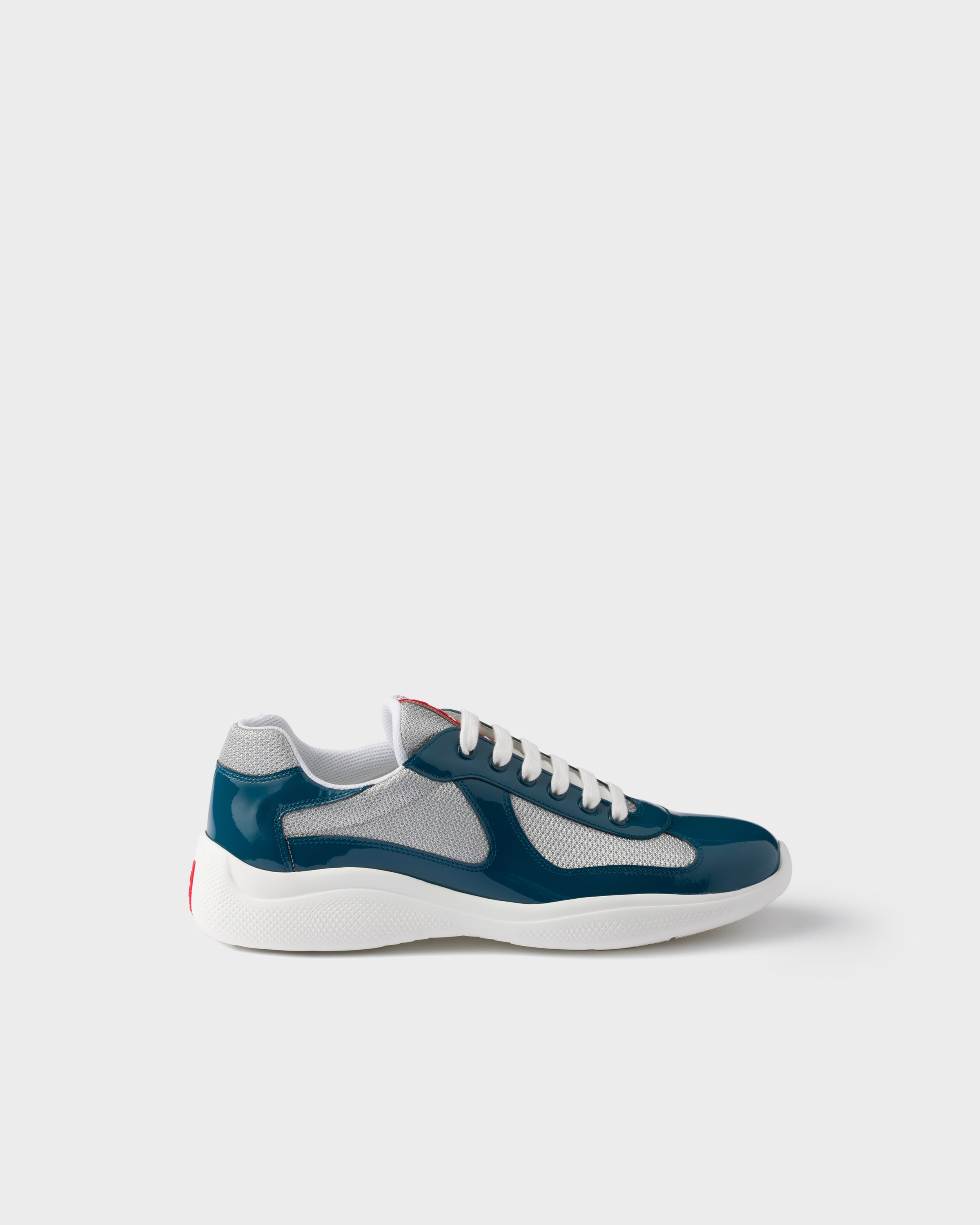 Sneakers prada america’s cup en cuir verni et tiss PRADA Vert