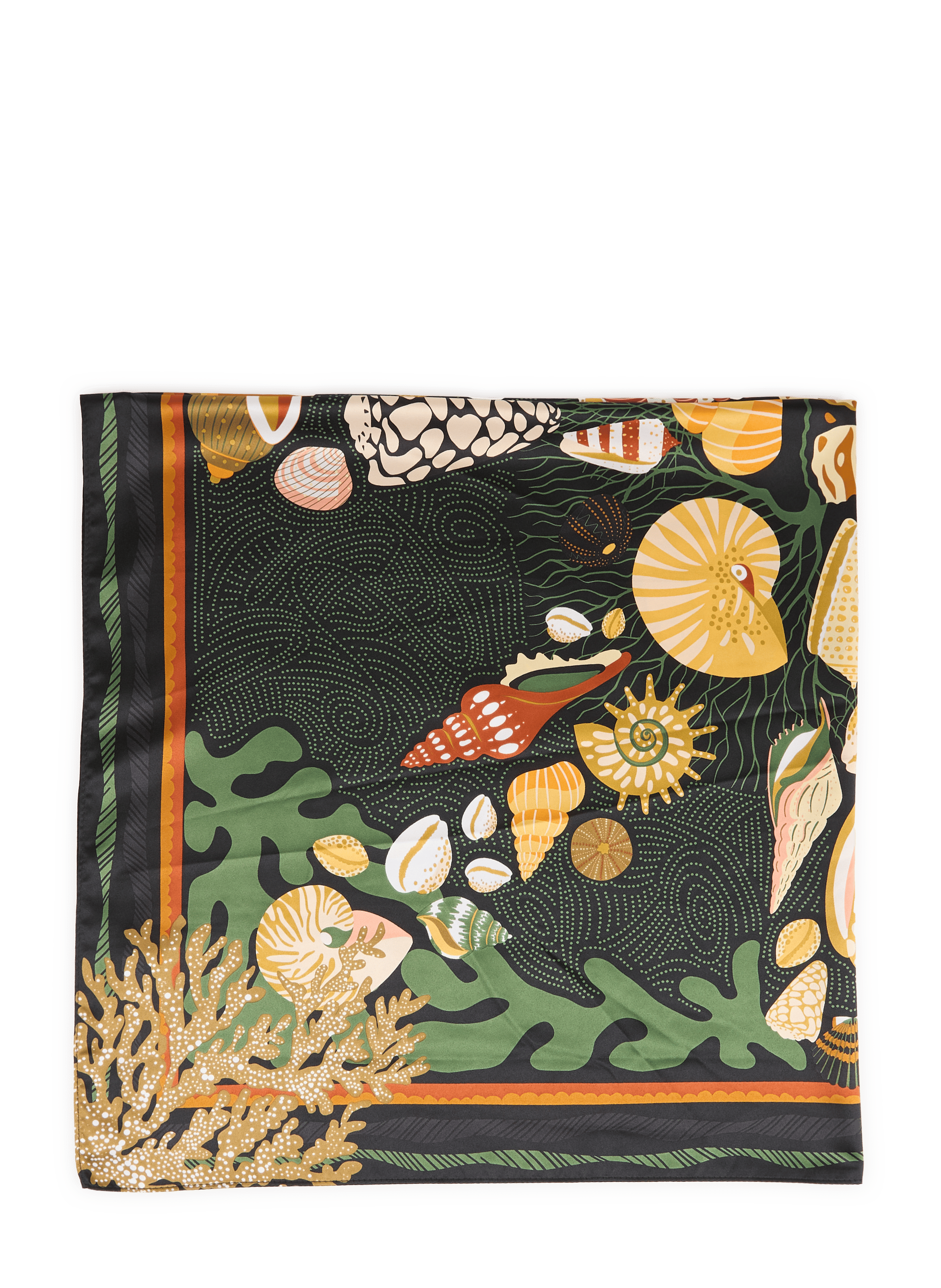 Printed Coral Scarf WILD Black