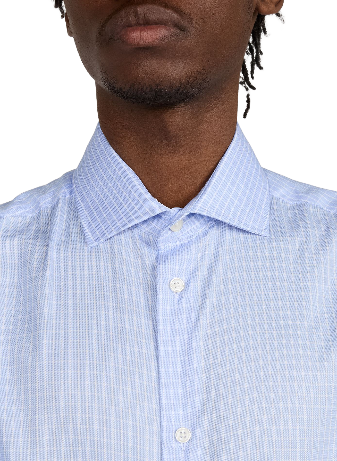 Straight cotton shirt AU PRINTEMPS PARIS Blue