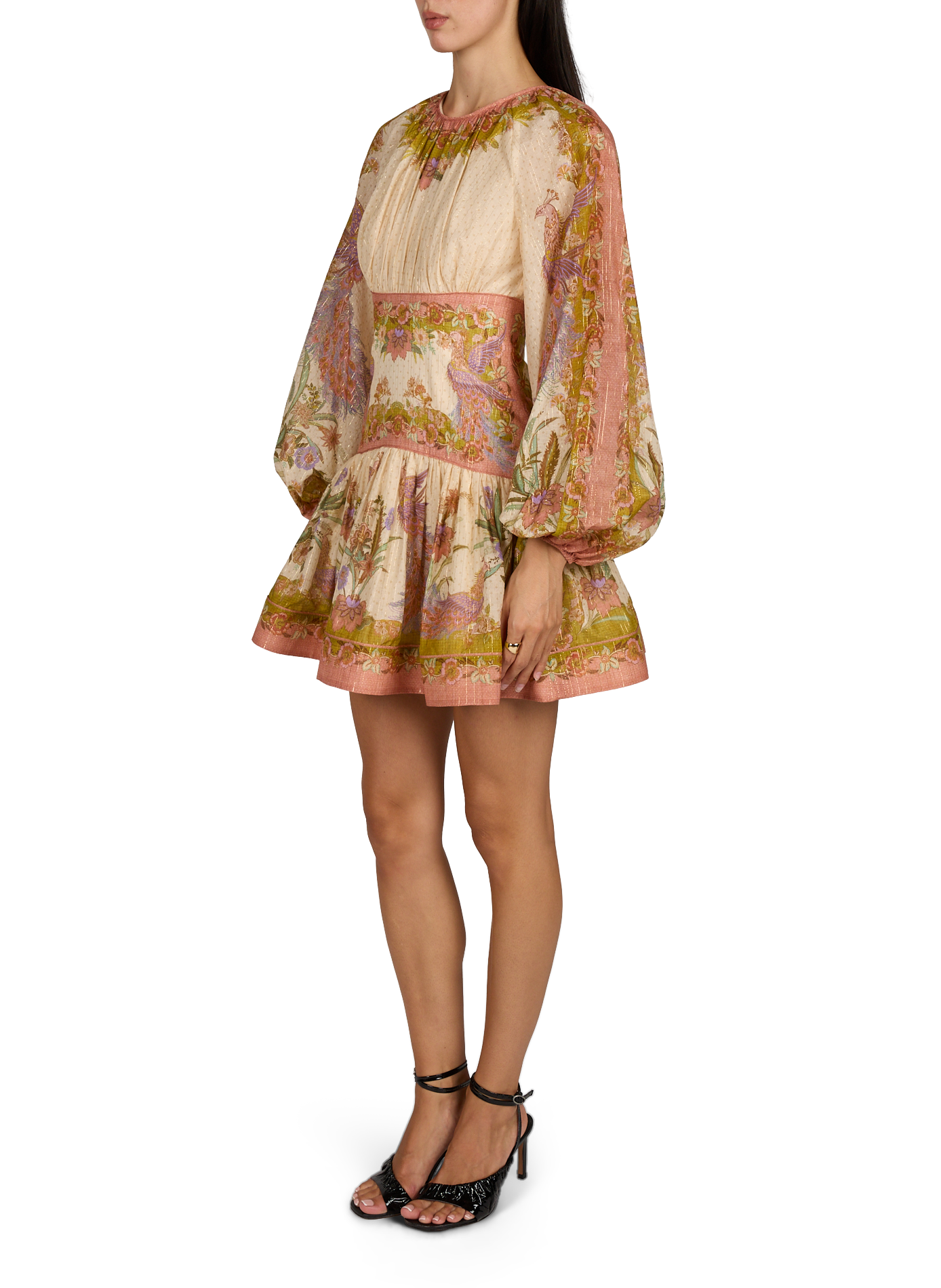 Robe courte imprimée ZIMMERMANN Orange