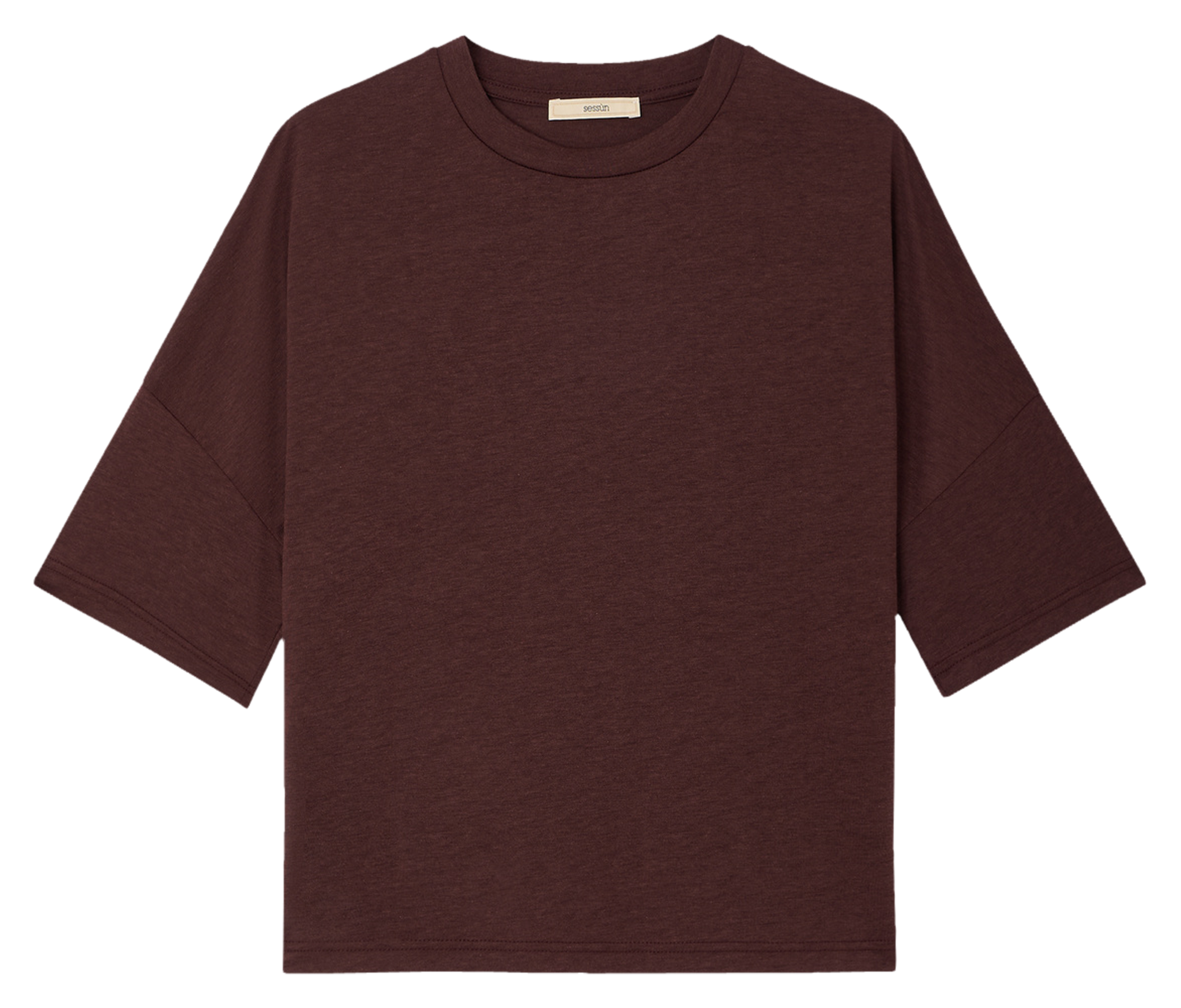 Tee-shirt oversize col rond dorel SESSUN Marron