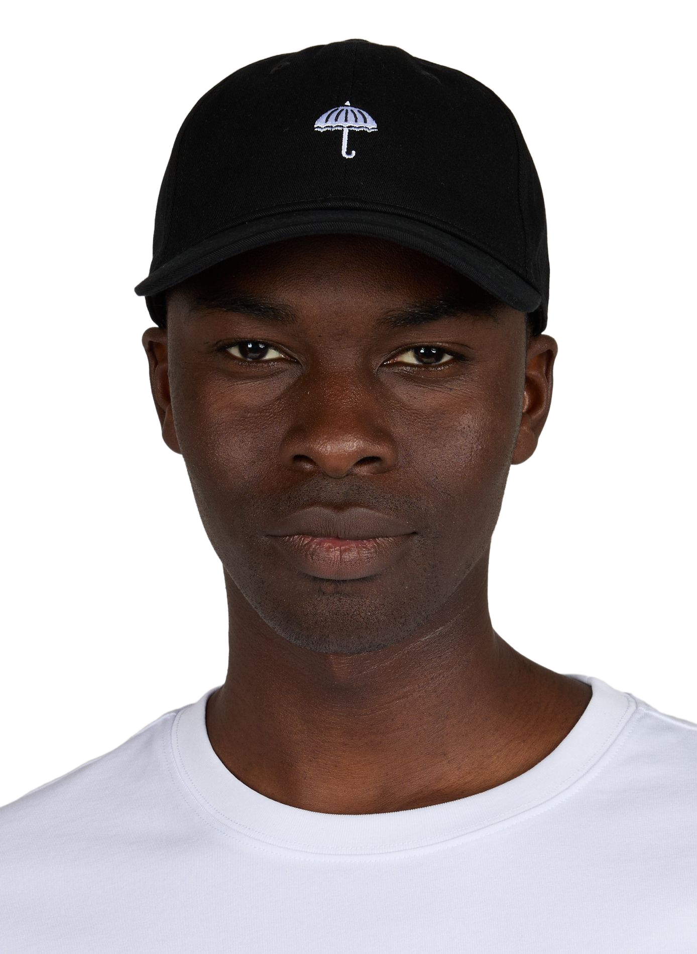 Cotton baseball cap with embroidered logo  HELAS CAPS Black