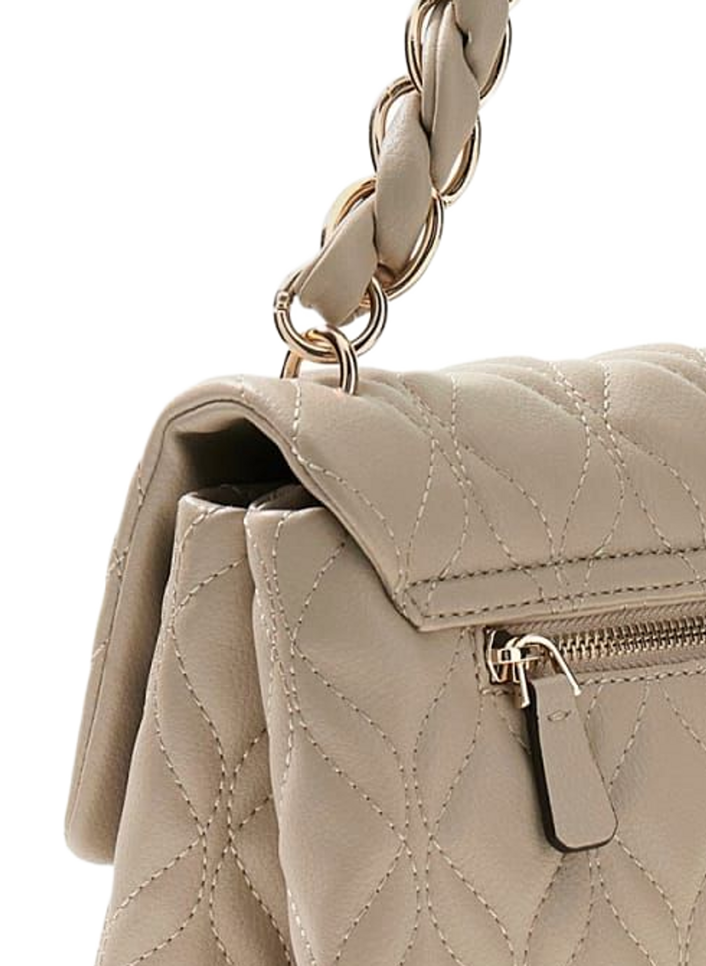 Gepolsterte Schultertasche GUESS Beige