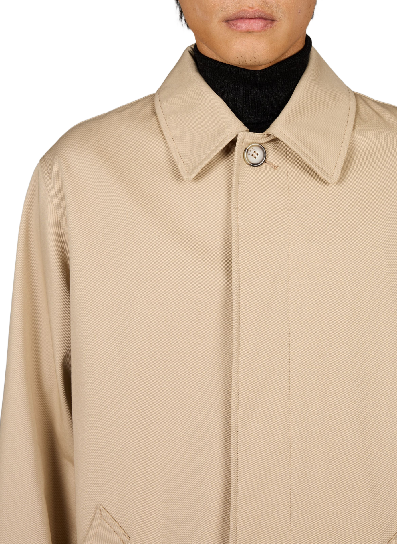 Trench oversize col classique en coton  A.P.C. Beige