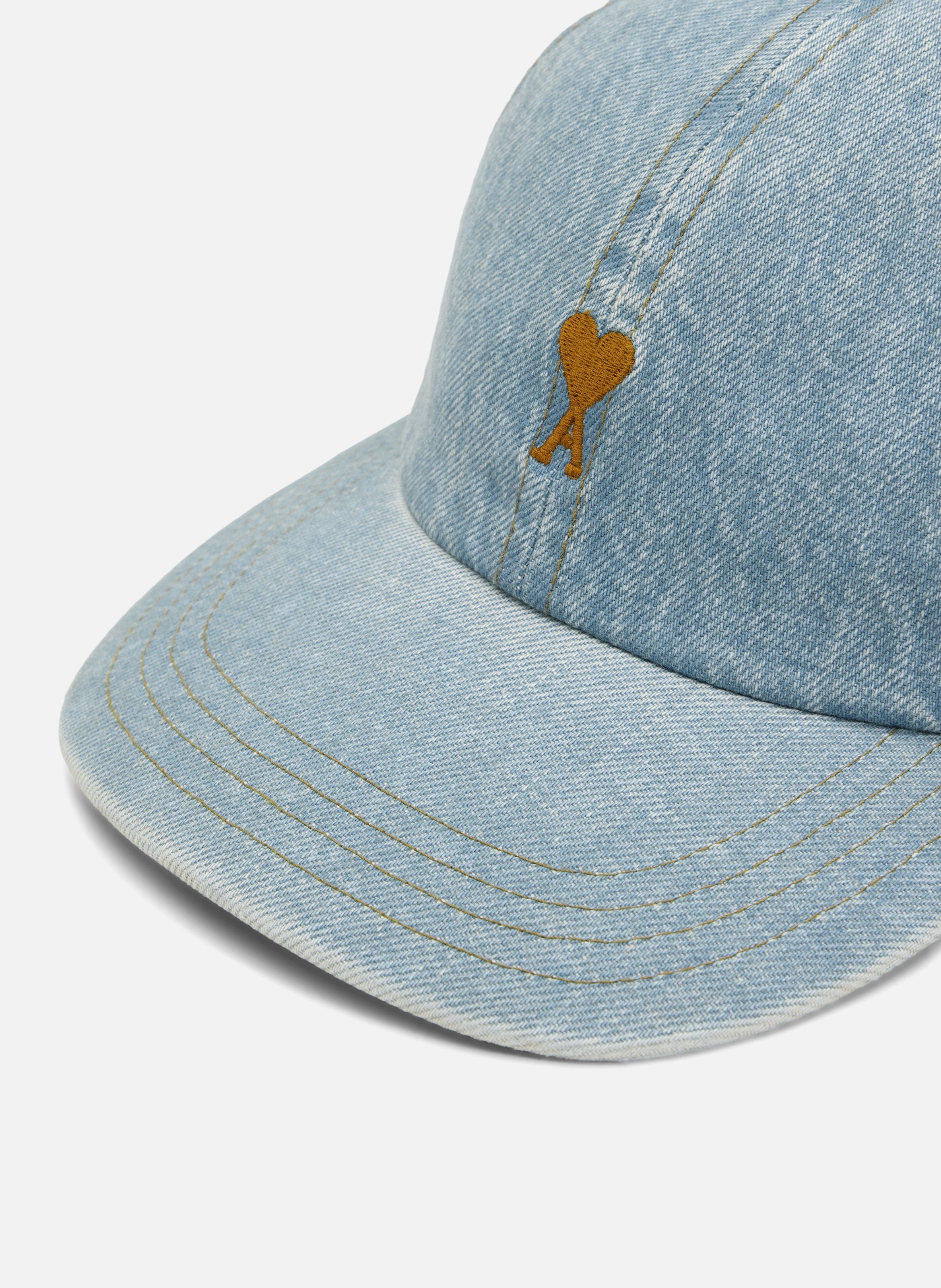 Casquette denim unisexe en coton ami de coeur AMI PARIS Bleu