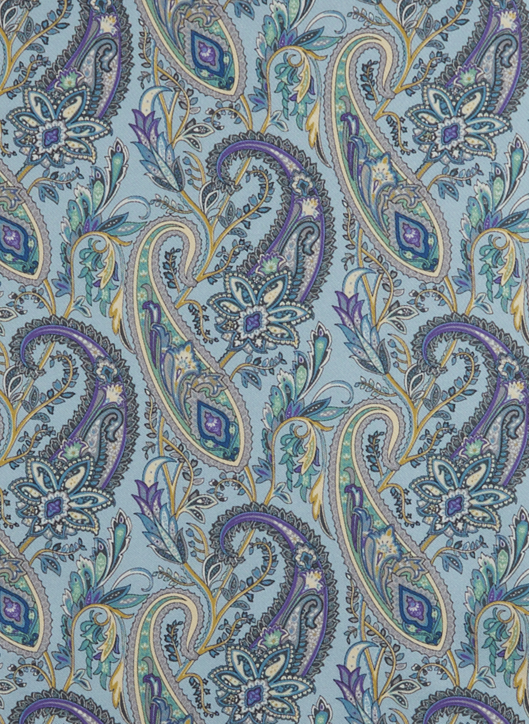 Printed silk clutch ETON Blue