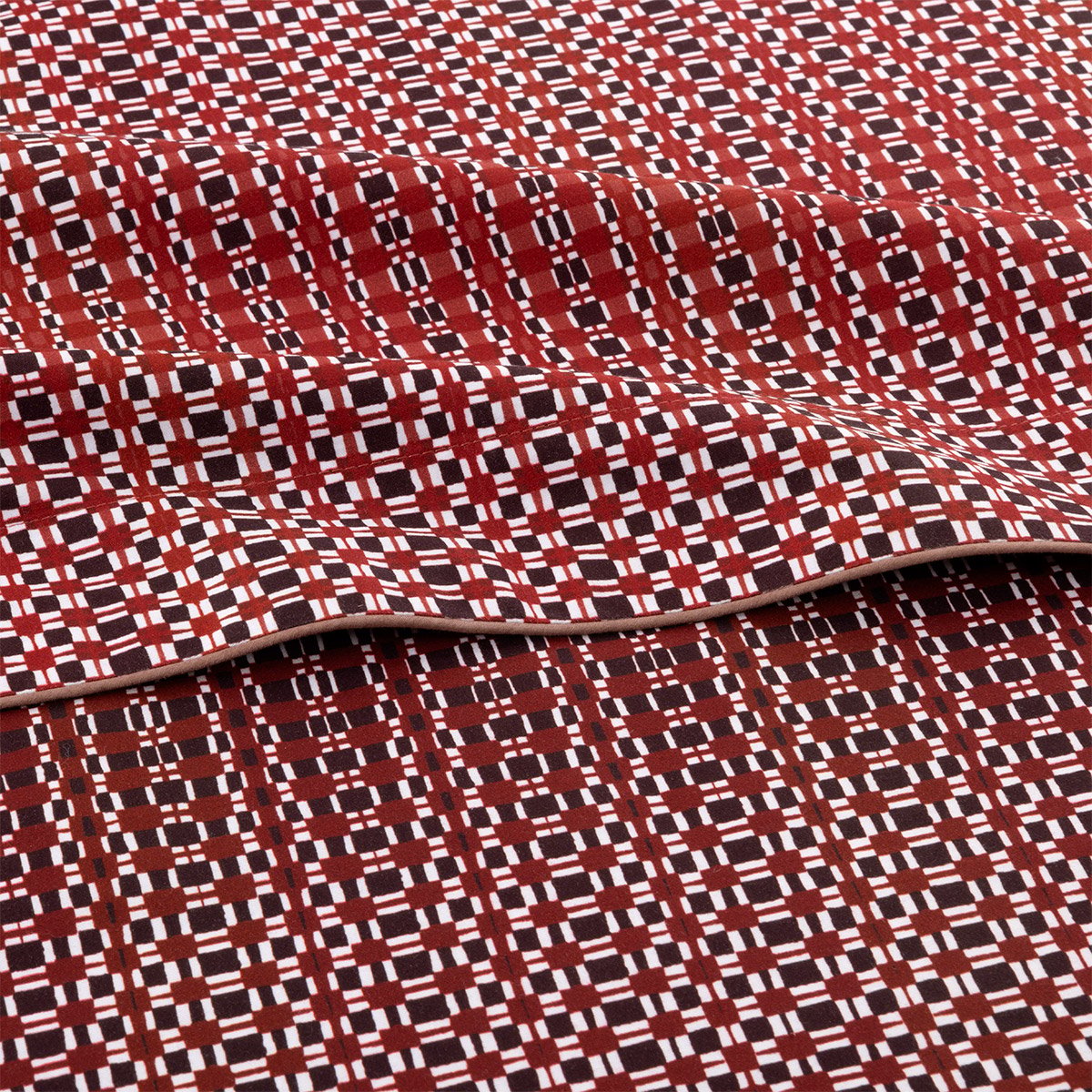 Drap plat en satin de coton, vassily BOSS HOME Rouge