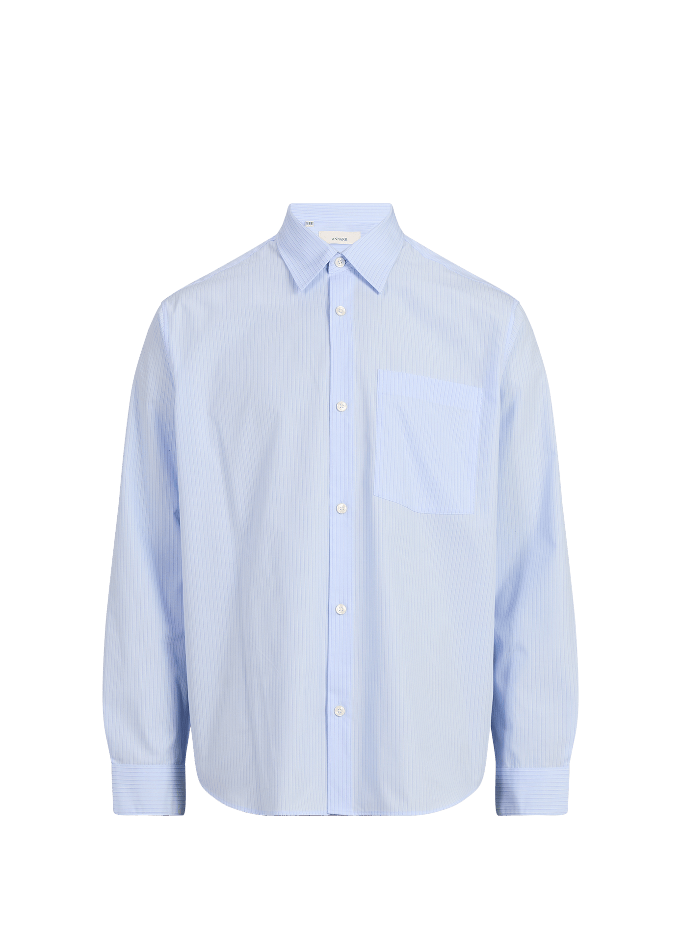 Chemise col classique manches contrastantes en coton ANNARR Blue