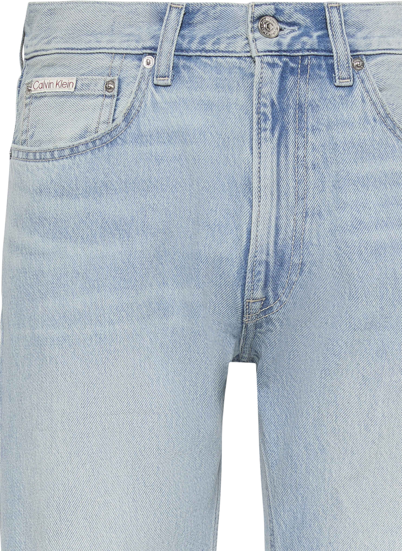 Gerade geschnittene blaue Jeans aus Baumwolle CALVIN KLEIN Blau