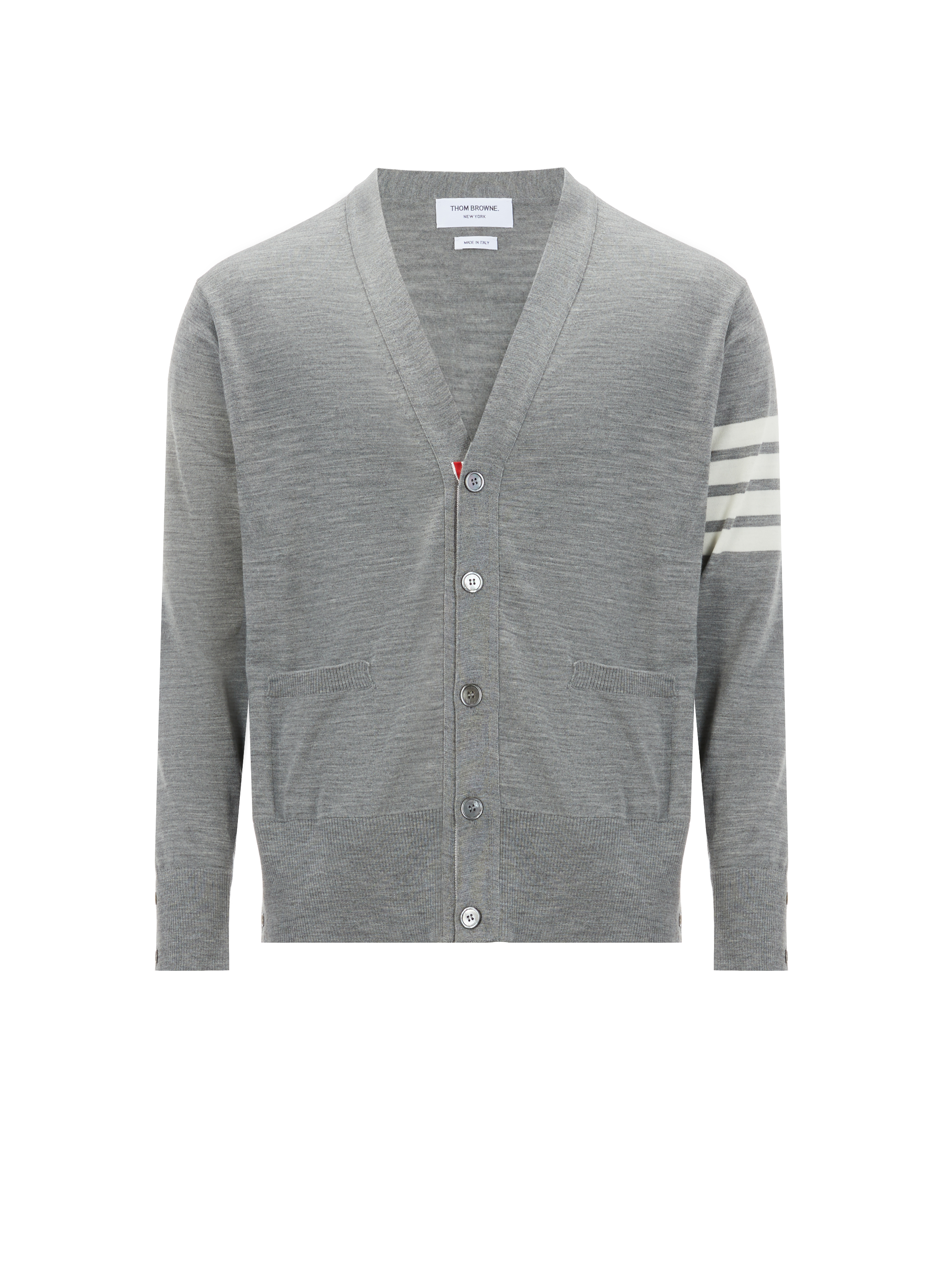Wool cardigan THOM BROWNE Grey