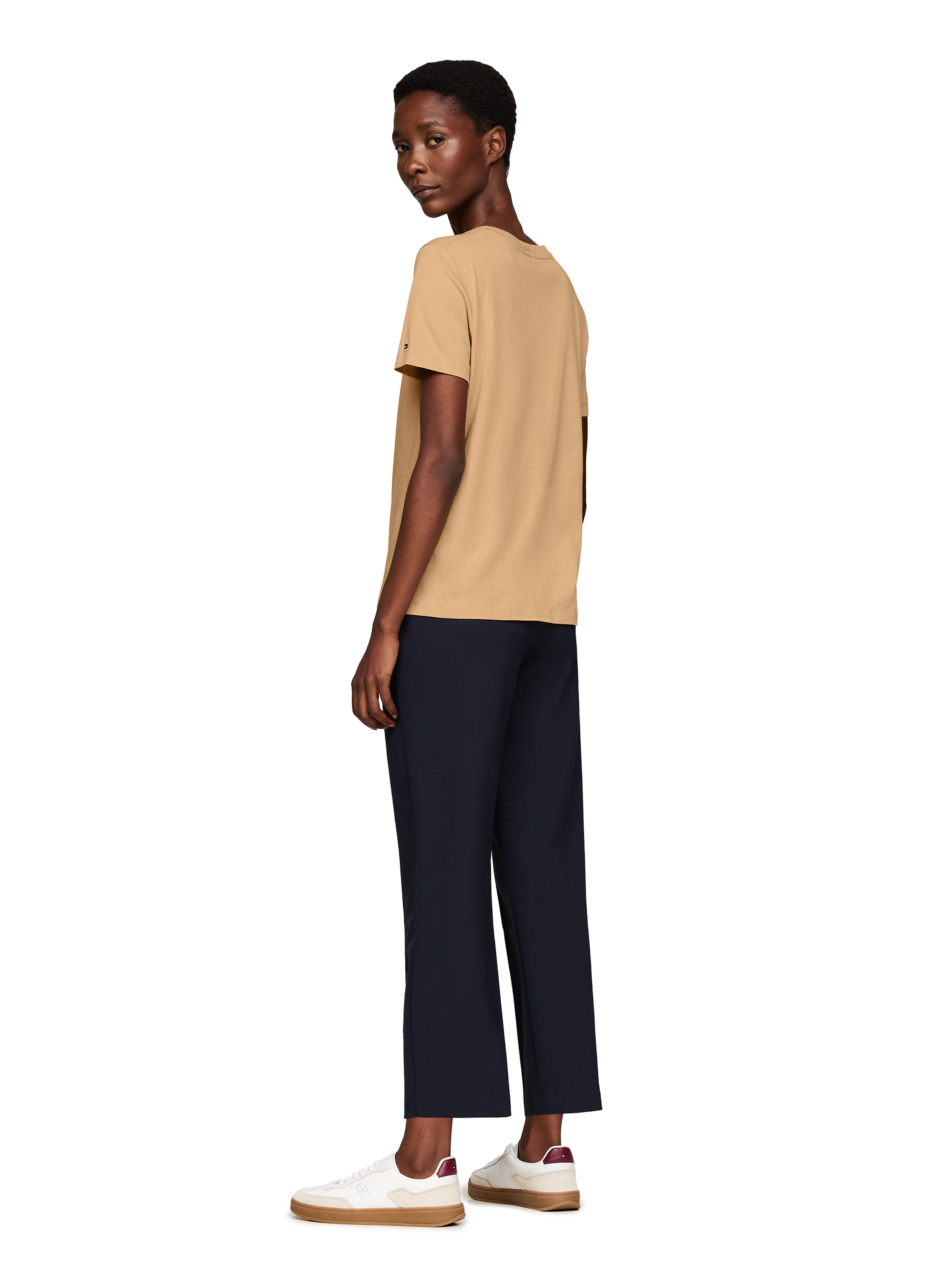 T-shirt en coton  TOMMY HILFIGER Beige