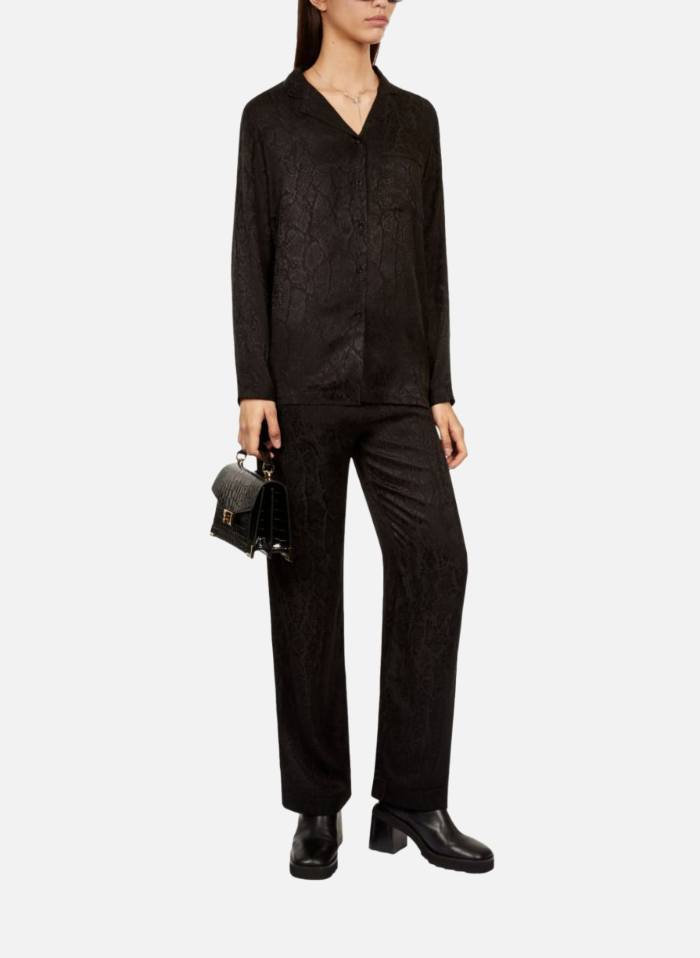 Sac emily small en cuir effet crocodile THE KOOPLES Noir
