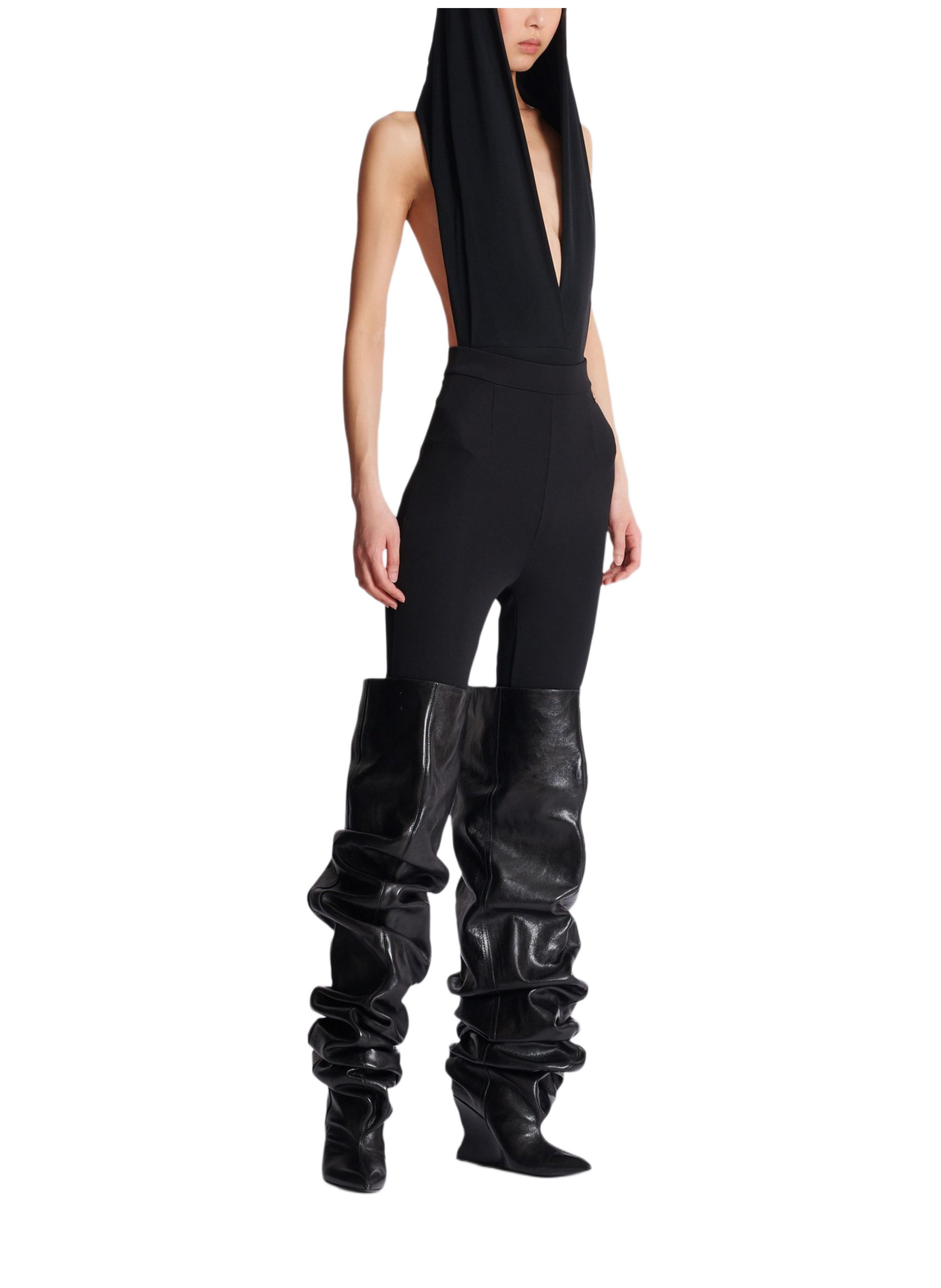 Legging en jersey façon fuseau BALMAIN Noir