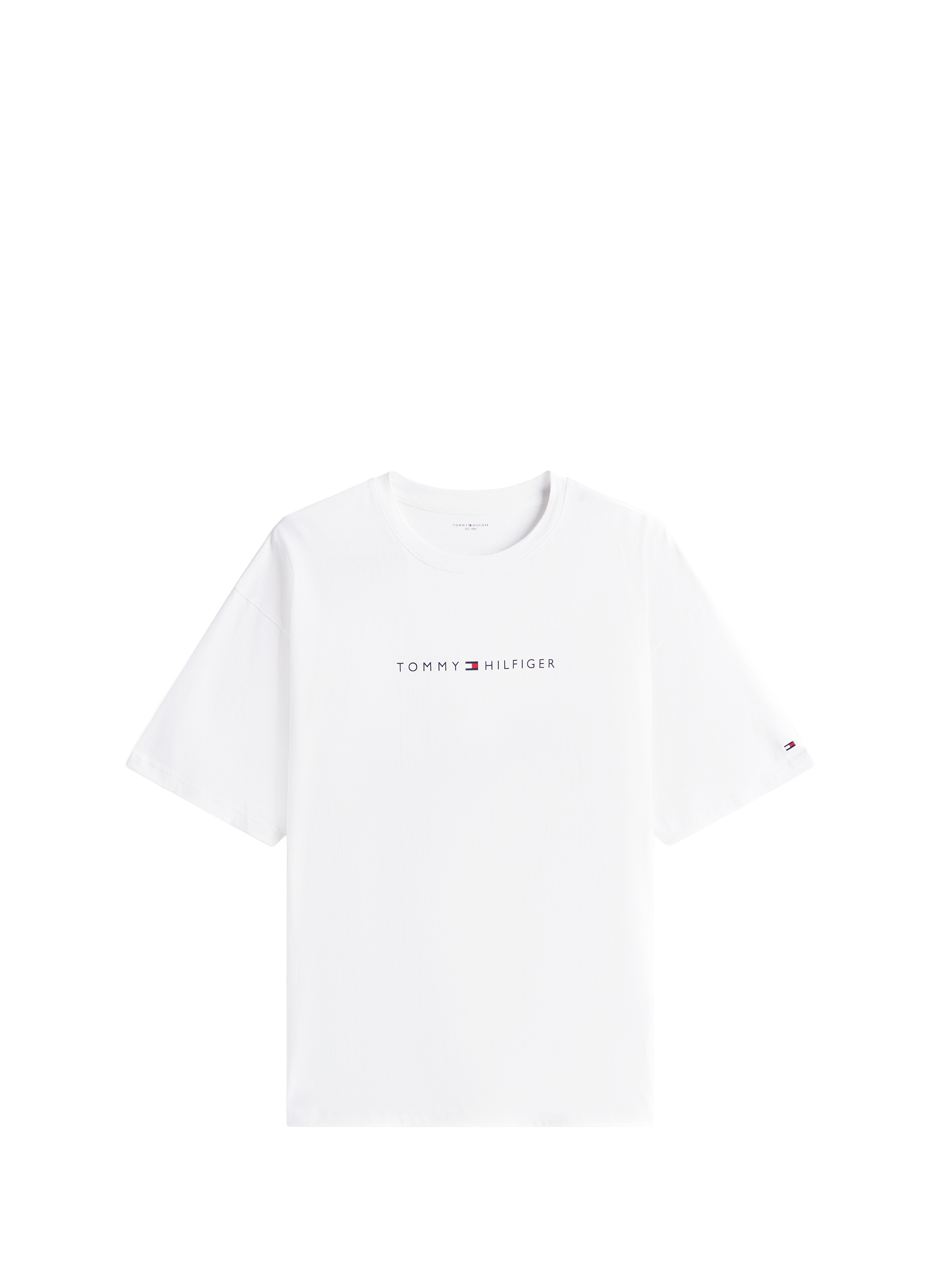 T-shirt de pyjama en coton TOMMY HILFIGER Blanc