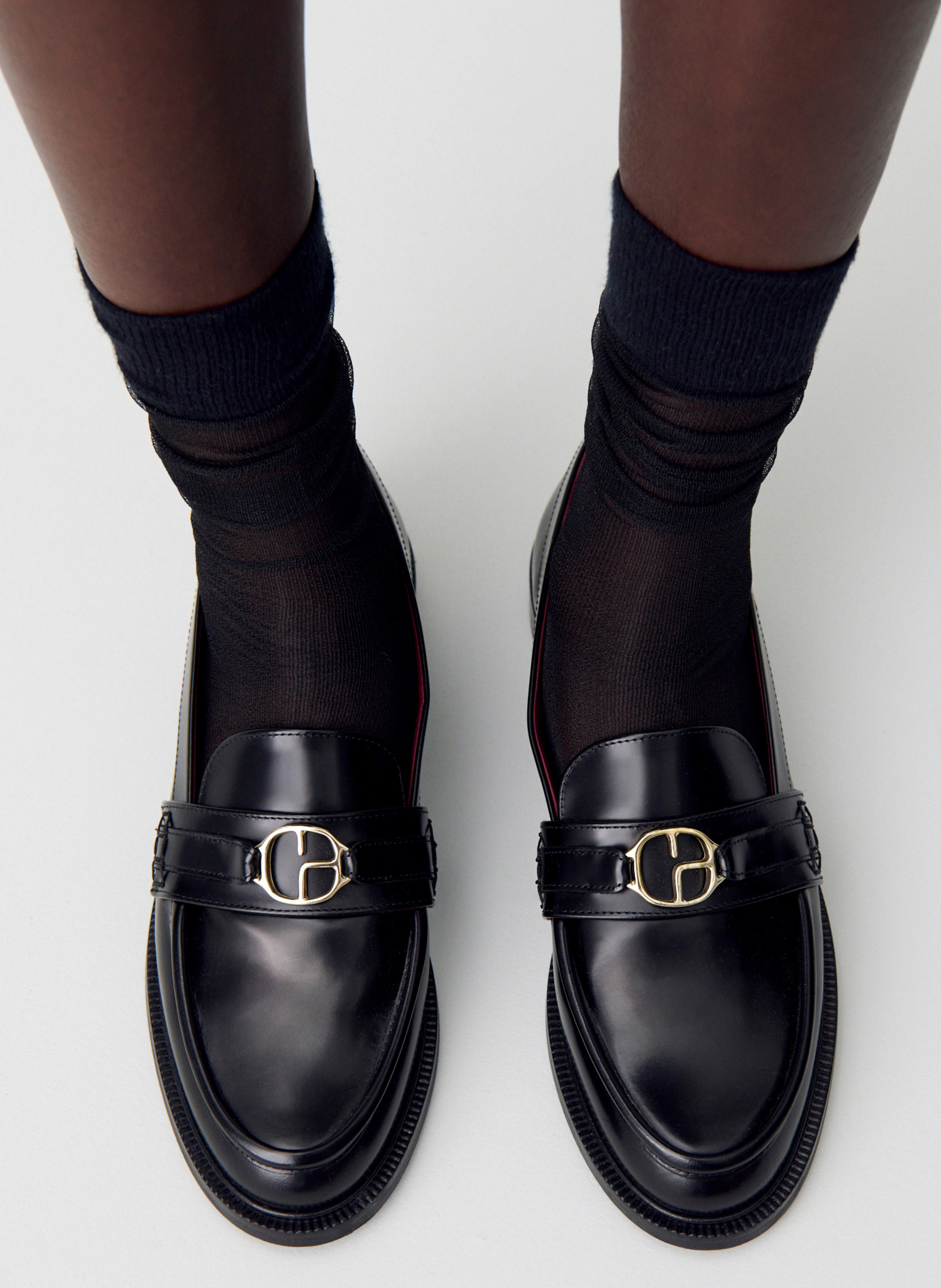 Mocassins vernis en cuir CLAUDIE PIERLOT Noir