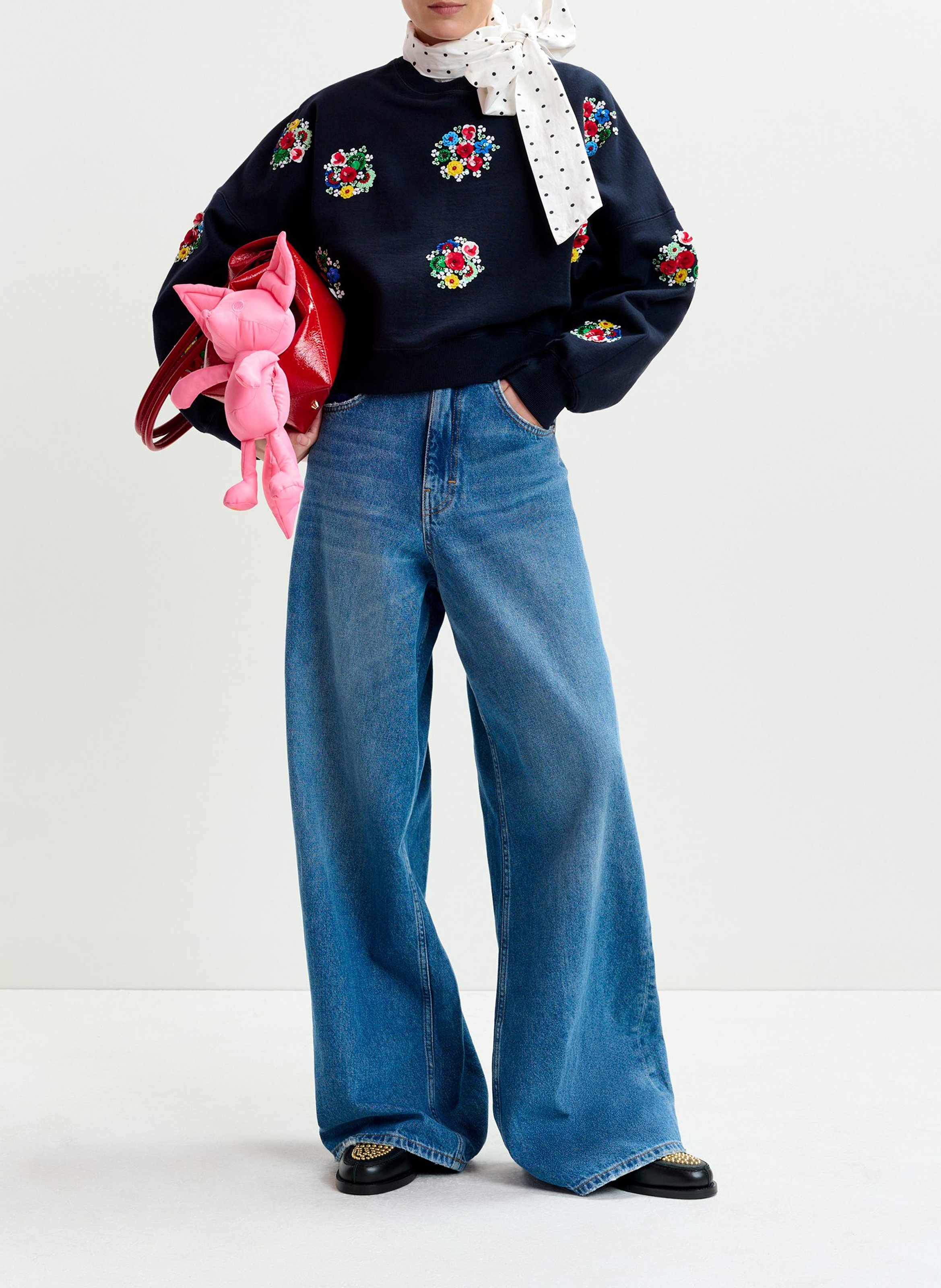 Sweat col rond en coton itro ESSENTIEL ANTWERP Bleu