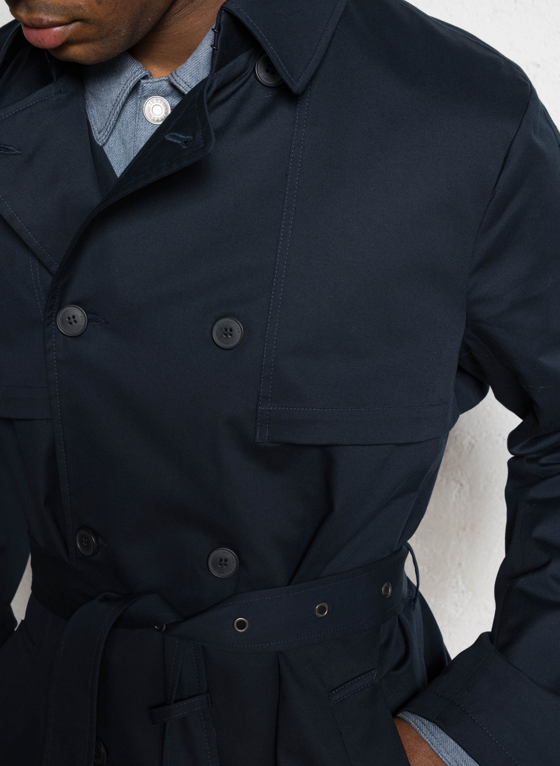 Trench en coton mélangé IKKS Bleu