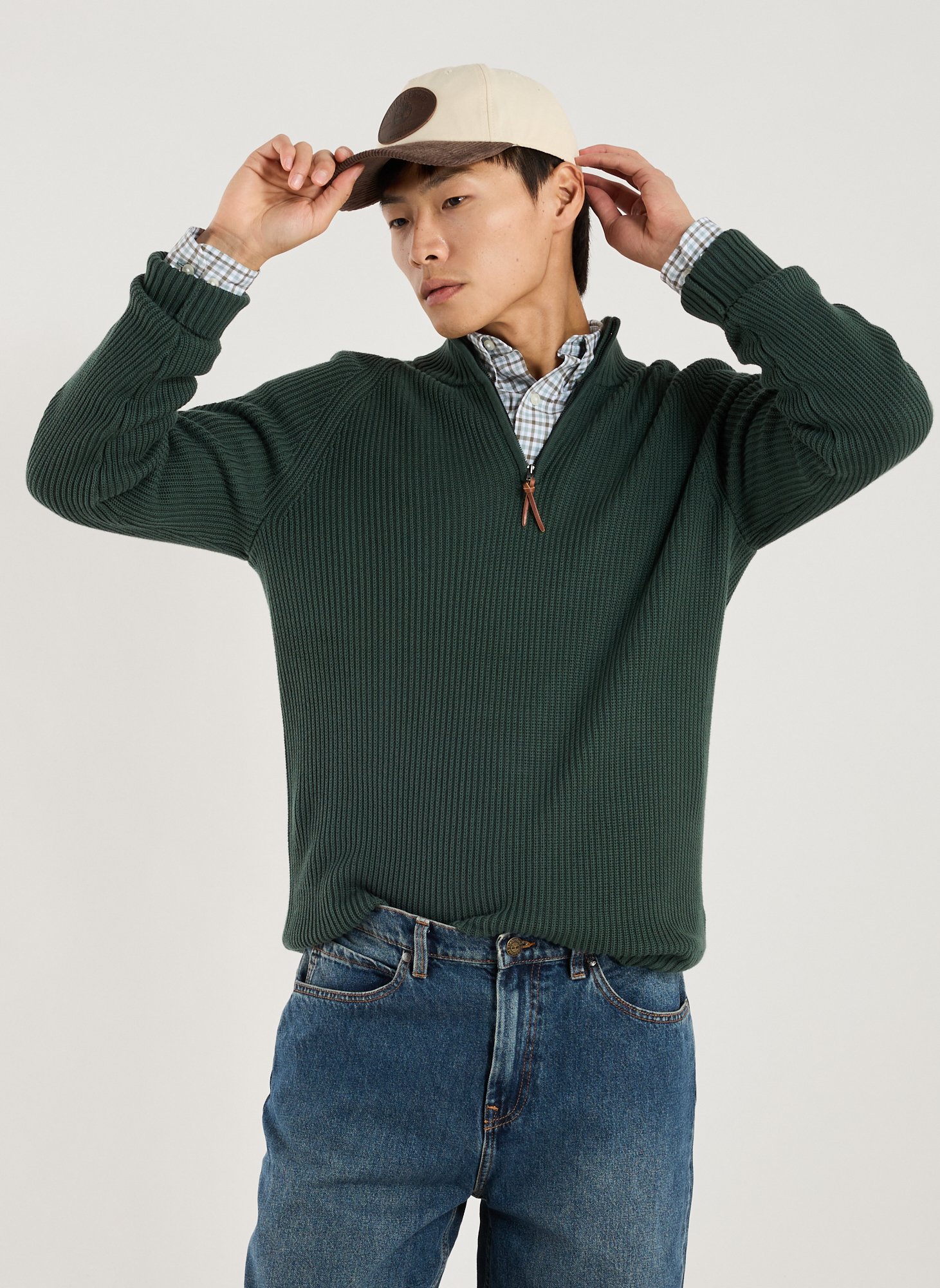 TIMBERLAND Cotton jumper Green