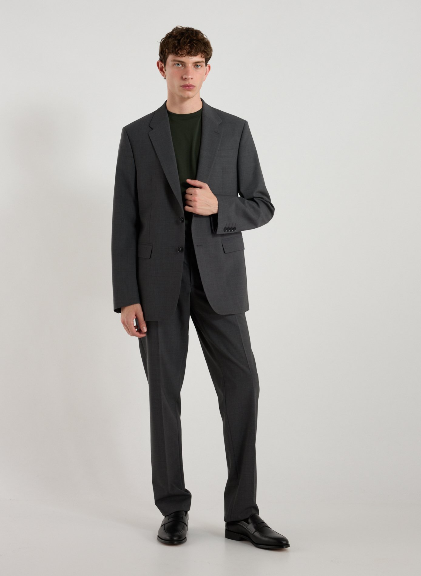 Veste de costumem en laine mélangée  AU PRINTEMPS PARIS Gris