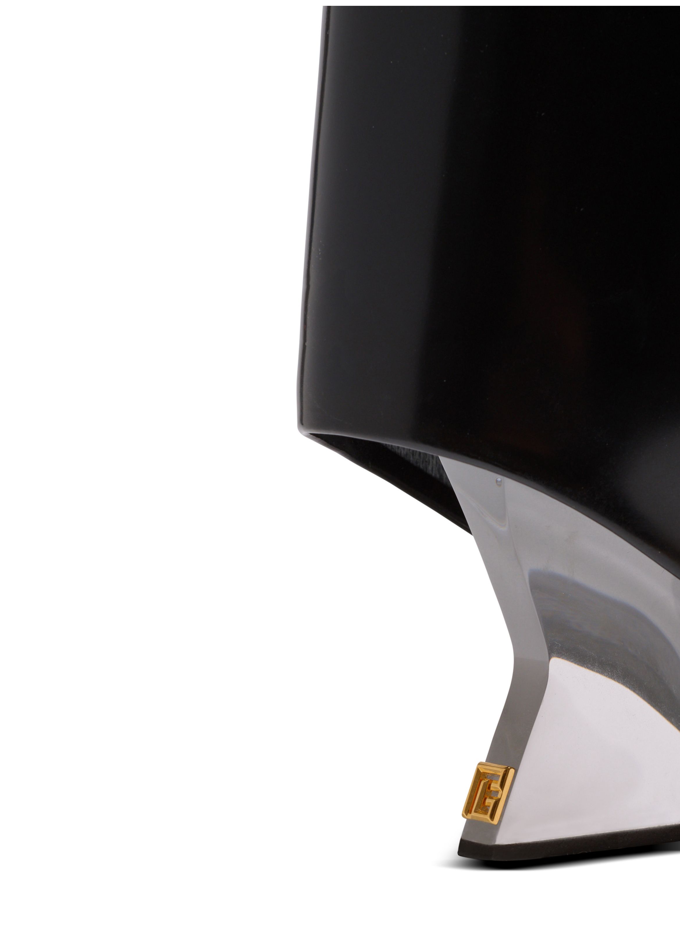 Bottes wedge en cuir de veau BALMAIN Noir