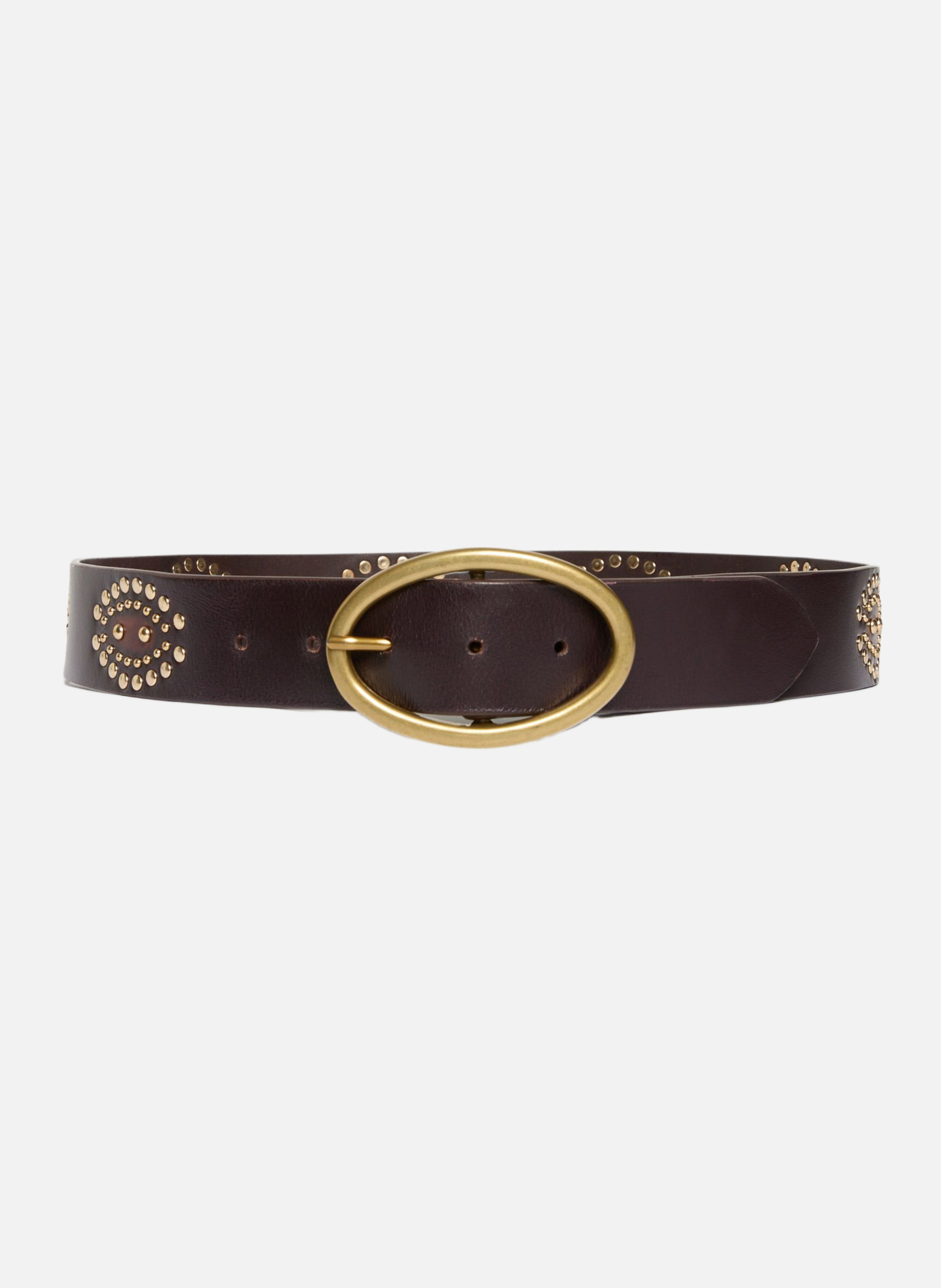 Ceinture iris en cuir 40mmm VANESSA BRUNO Rouge