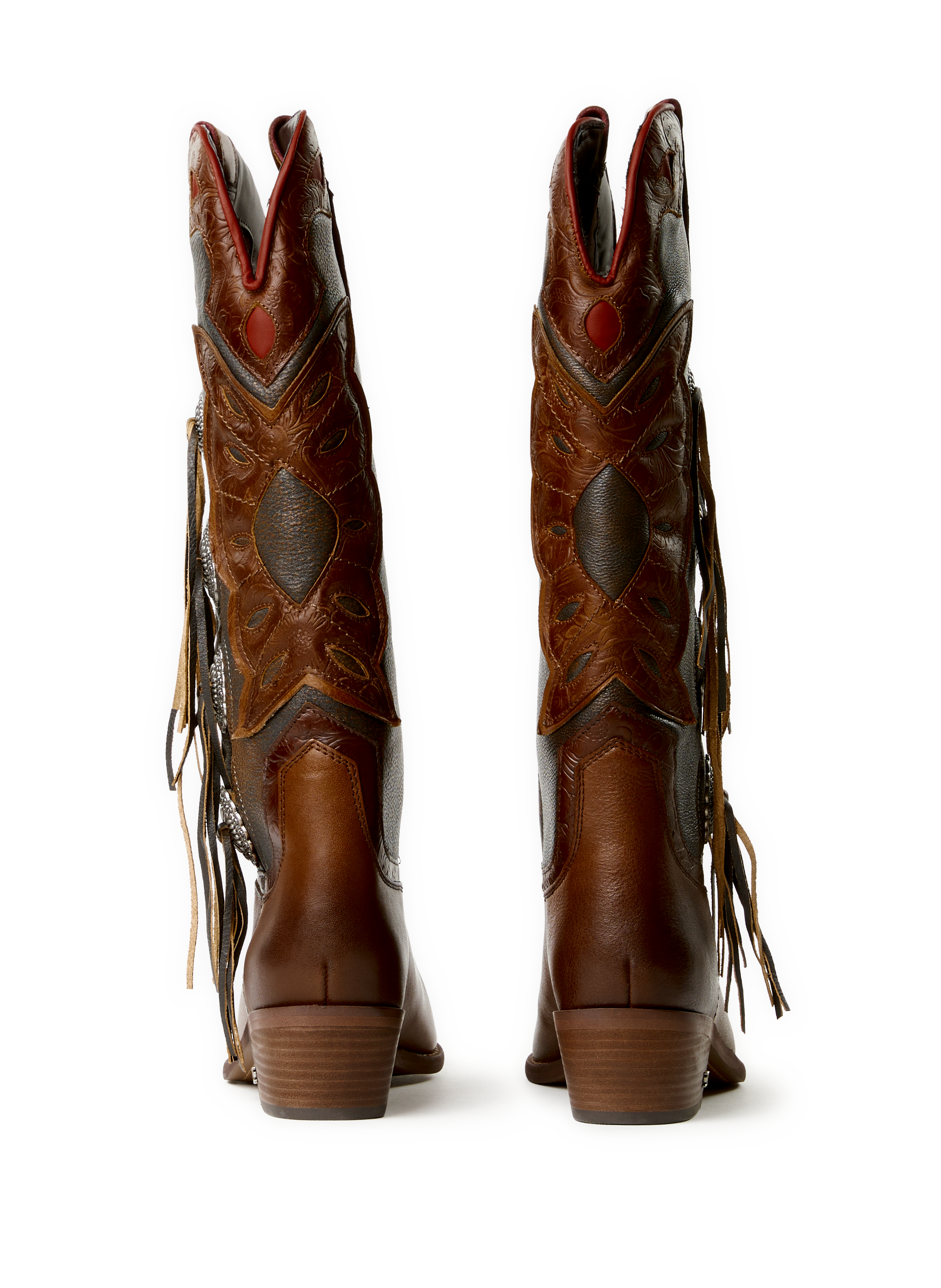 Bottes western en cuir SAM EDELMAN Marron