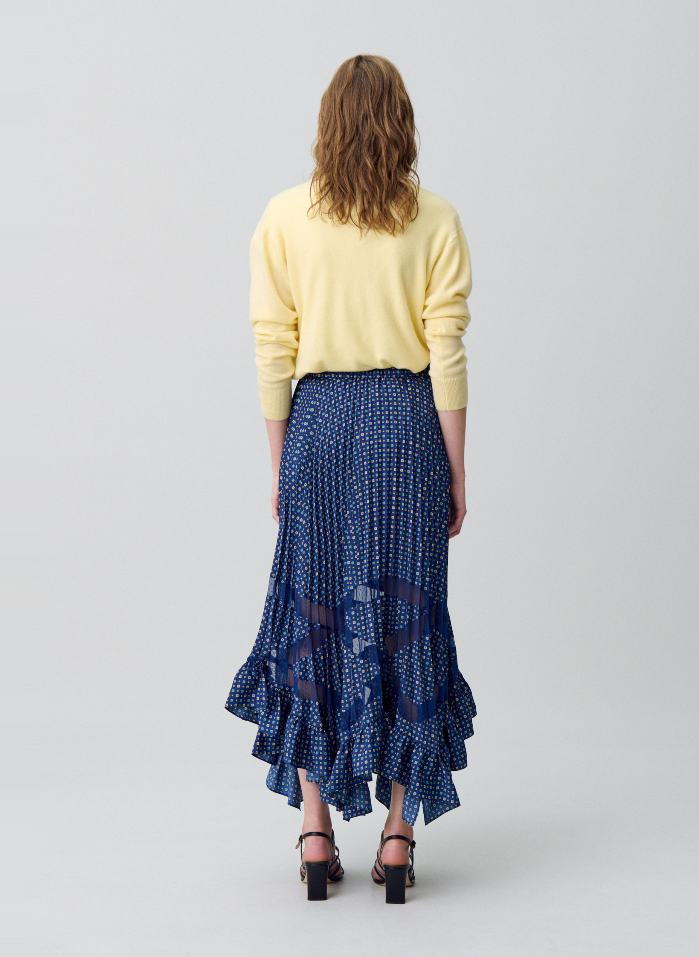 Jupe longue asymétrique imprimée CLAUDIE PIERLOT Multicolore