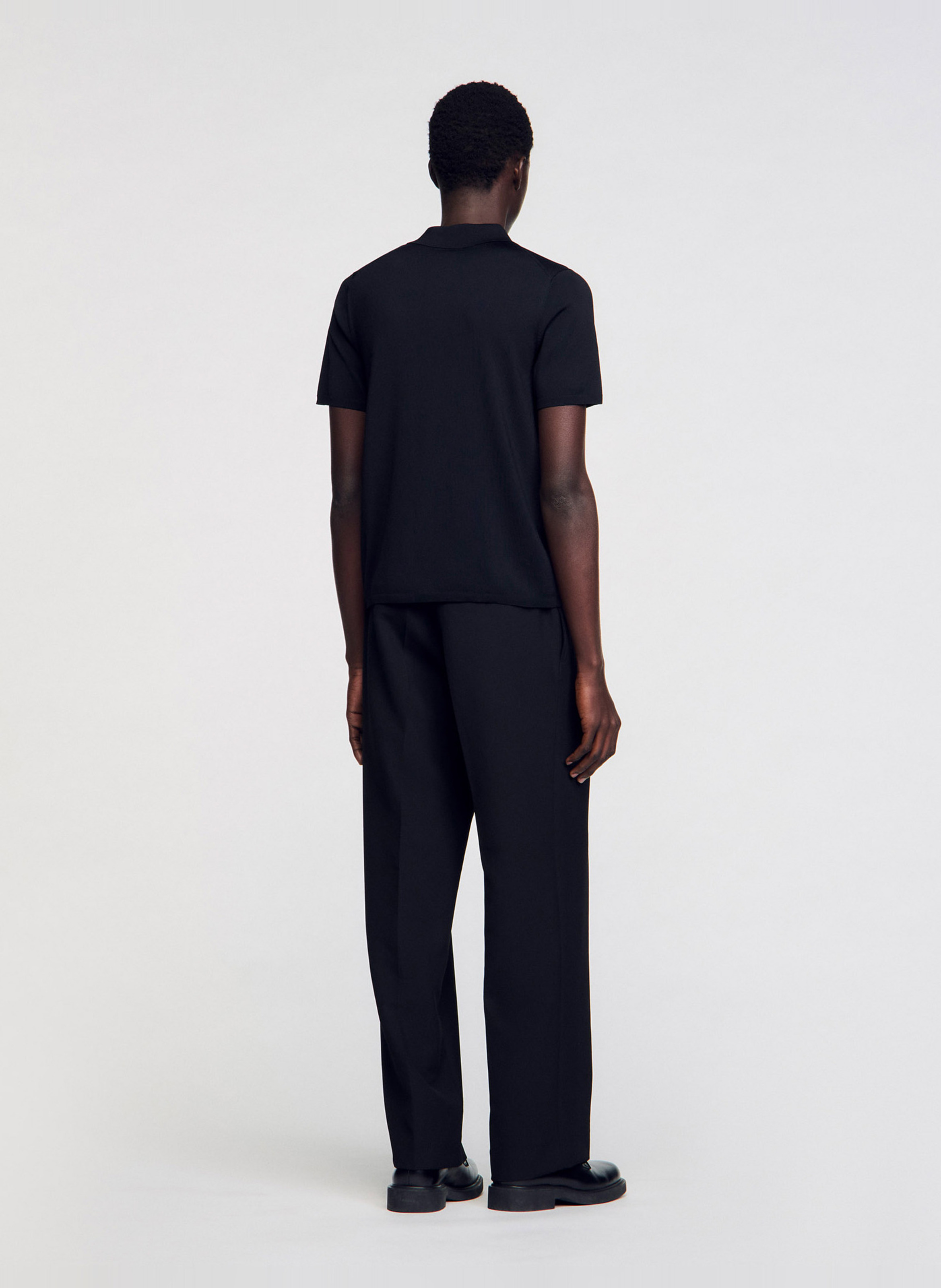 Polo regular fit SANDRO Noir