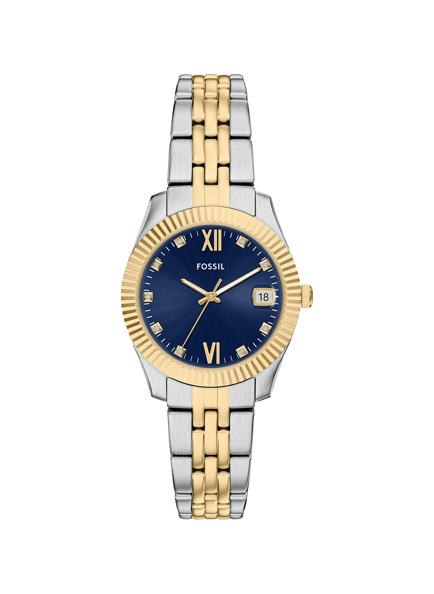 Montre quartz classique en acier inoxydable FOSSIL Bleu