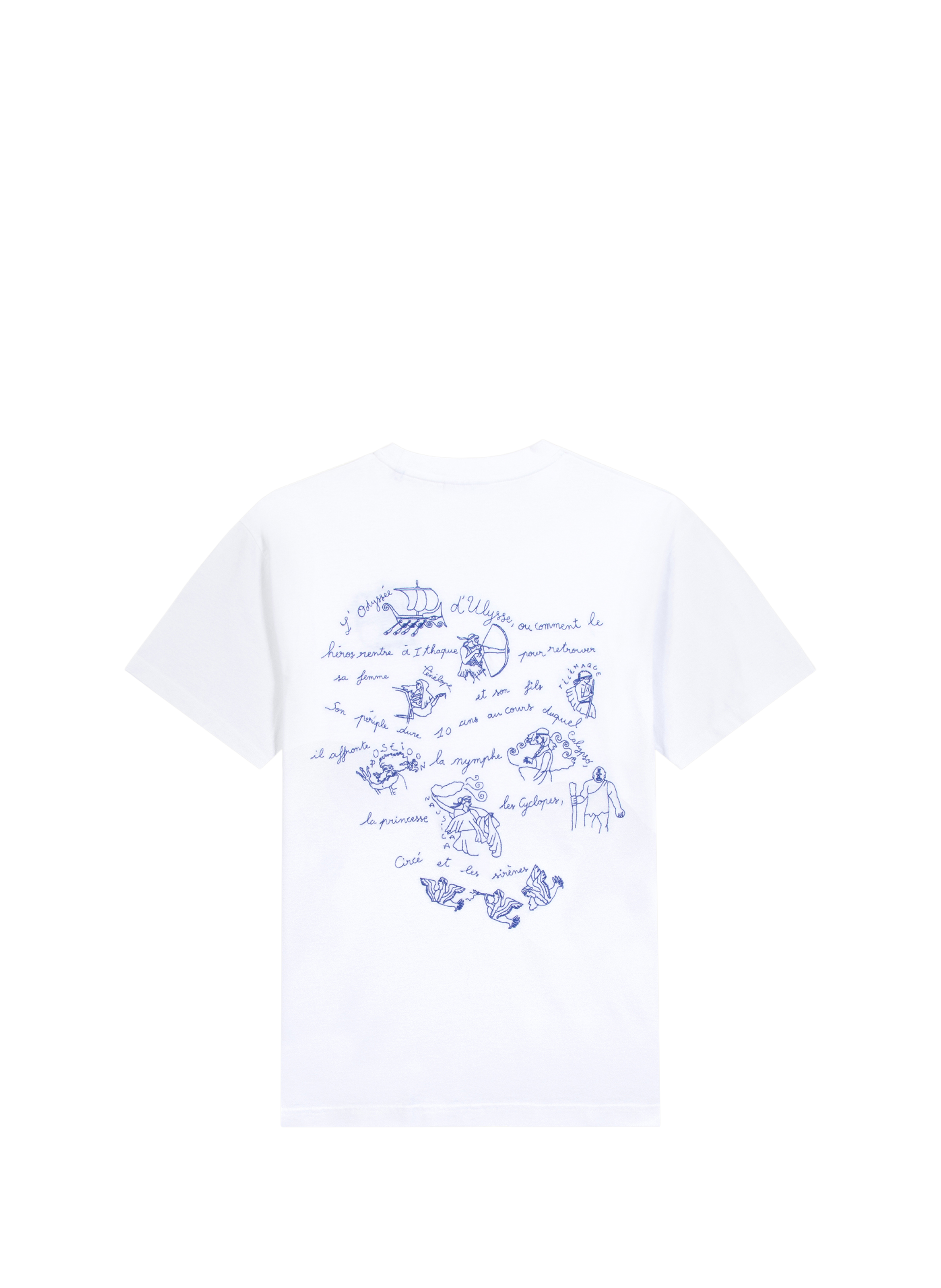 T-shirt Patureau brodé en coton biologique MAISON LABICHE Blanc