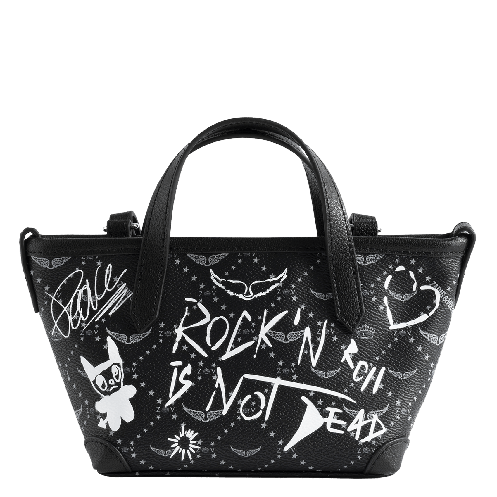 Petit sac cabas bandoulière imprimé z shopper ZADIG&VOLTAIRE Noir