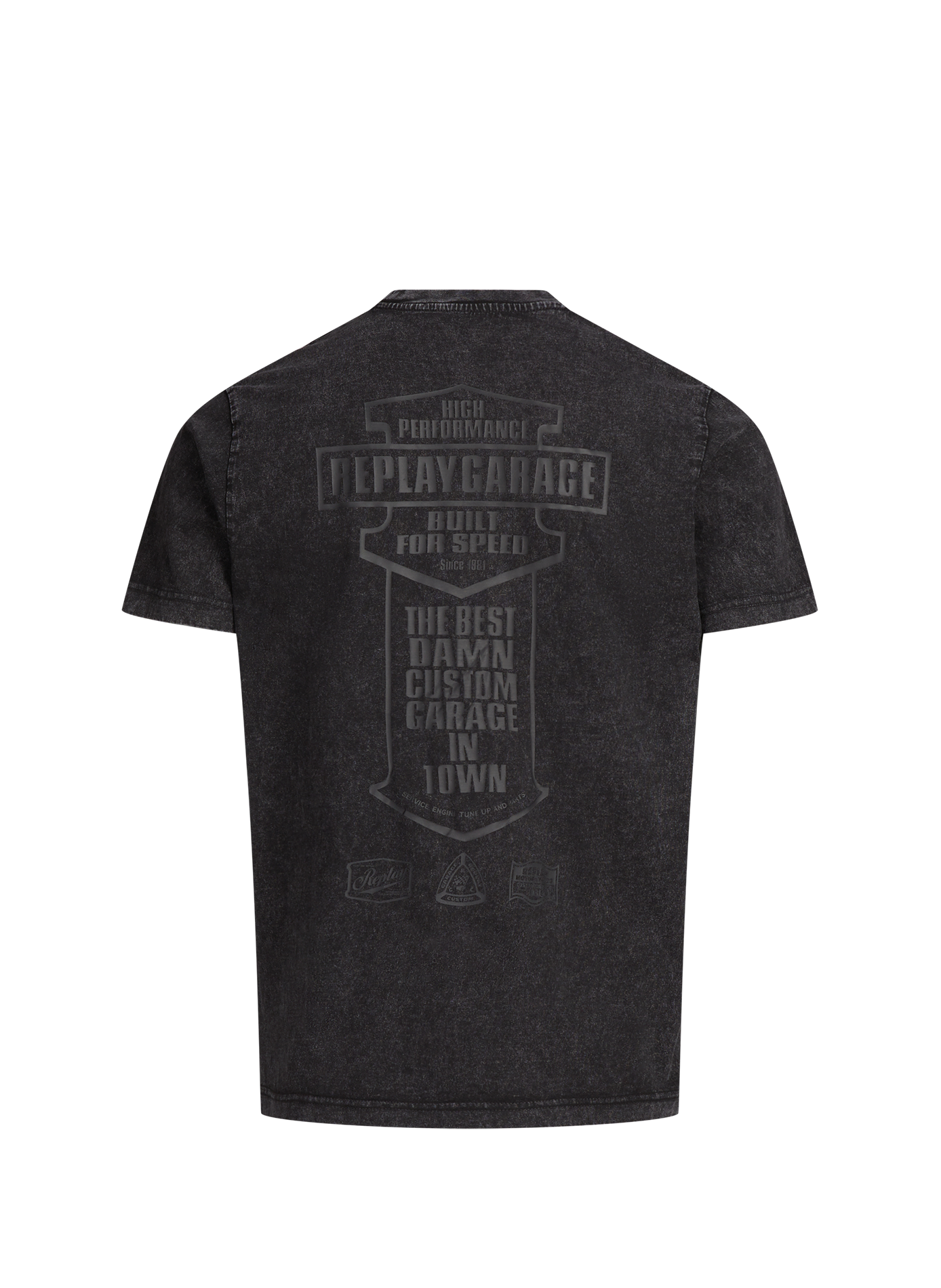 Straight short-sleeved cotton T-shirt REPLAY Black