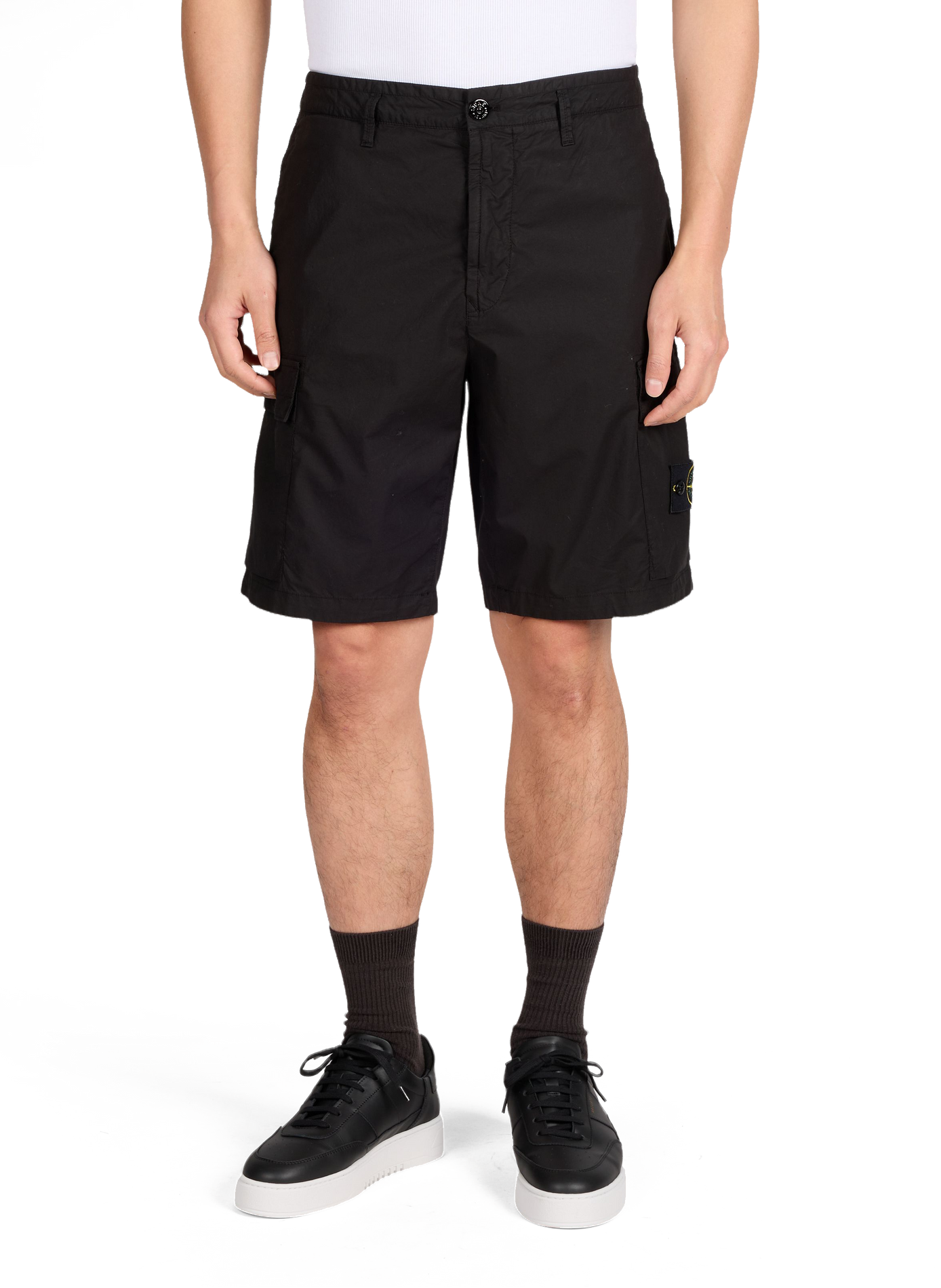 Cotton-blend Bermuda shorts STONE ISLAND Black