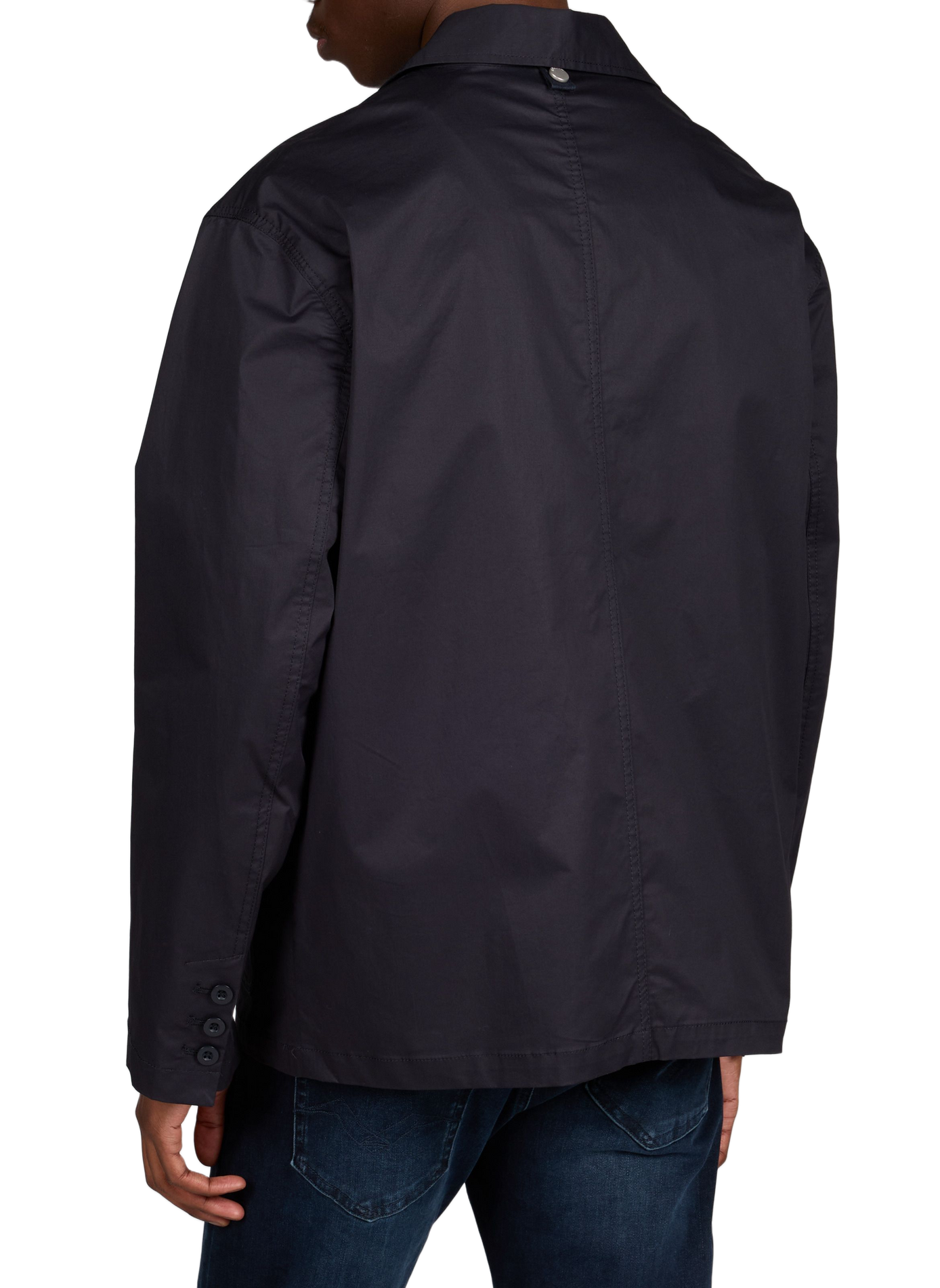 Veste col tailleur en coton mélangé REPLAY Bleu