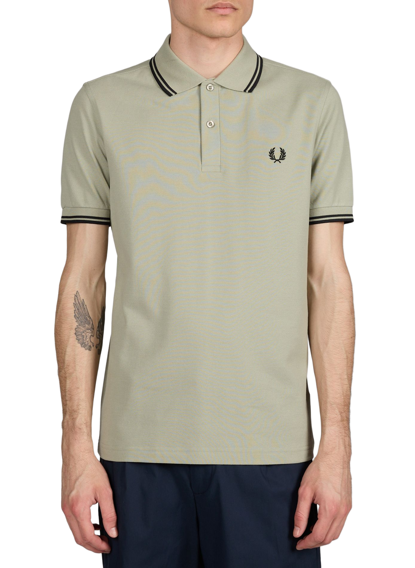 Polo a maniche corte in cotone FRED PERRY Verde