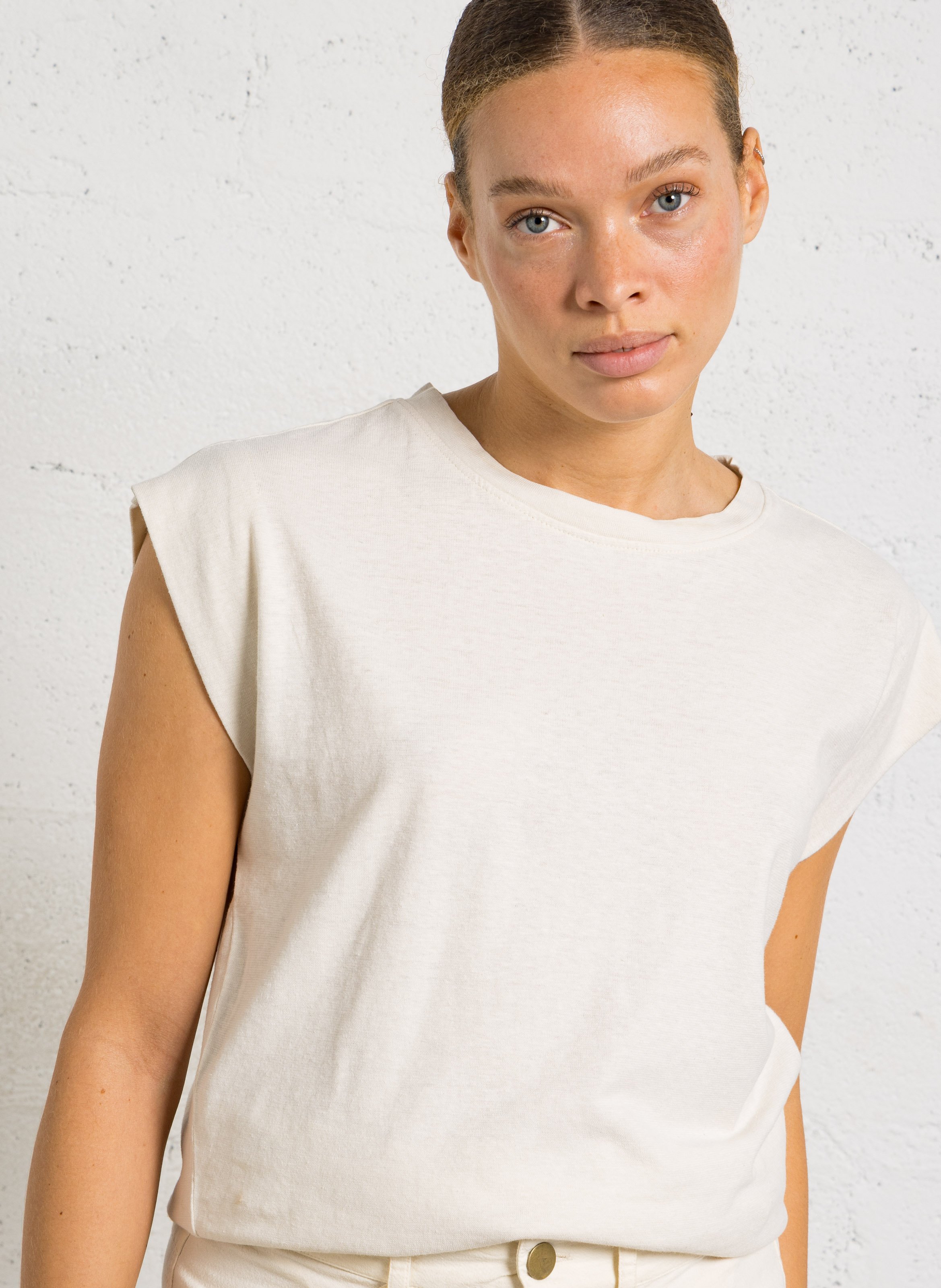 Tee-shirt col rond loic MAISON 123 Beige