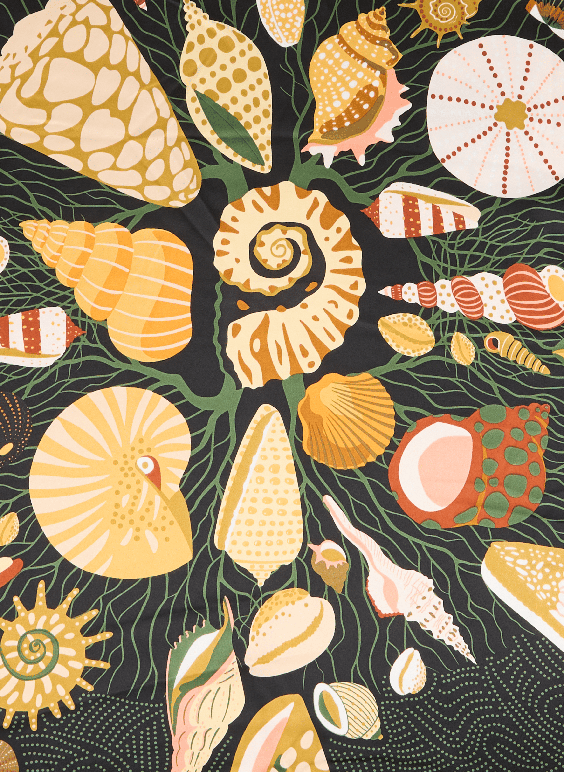 Printed Coral Scarf WILD Black