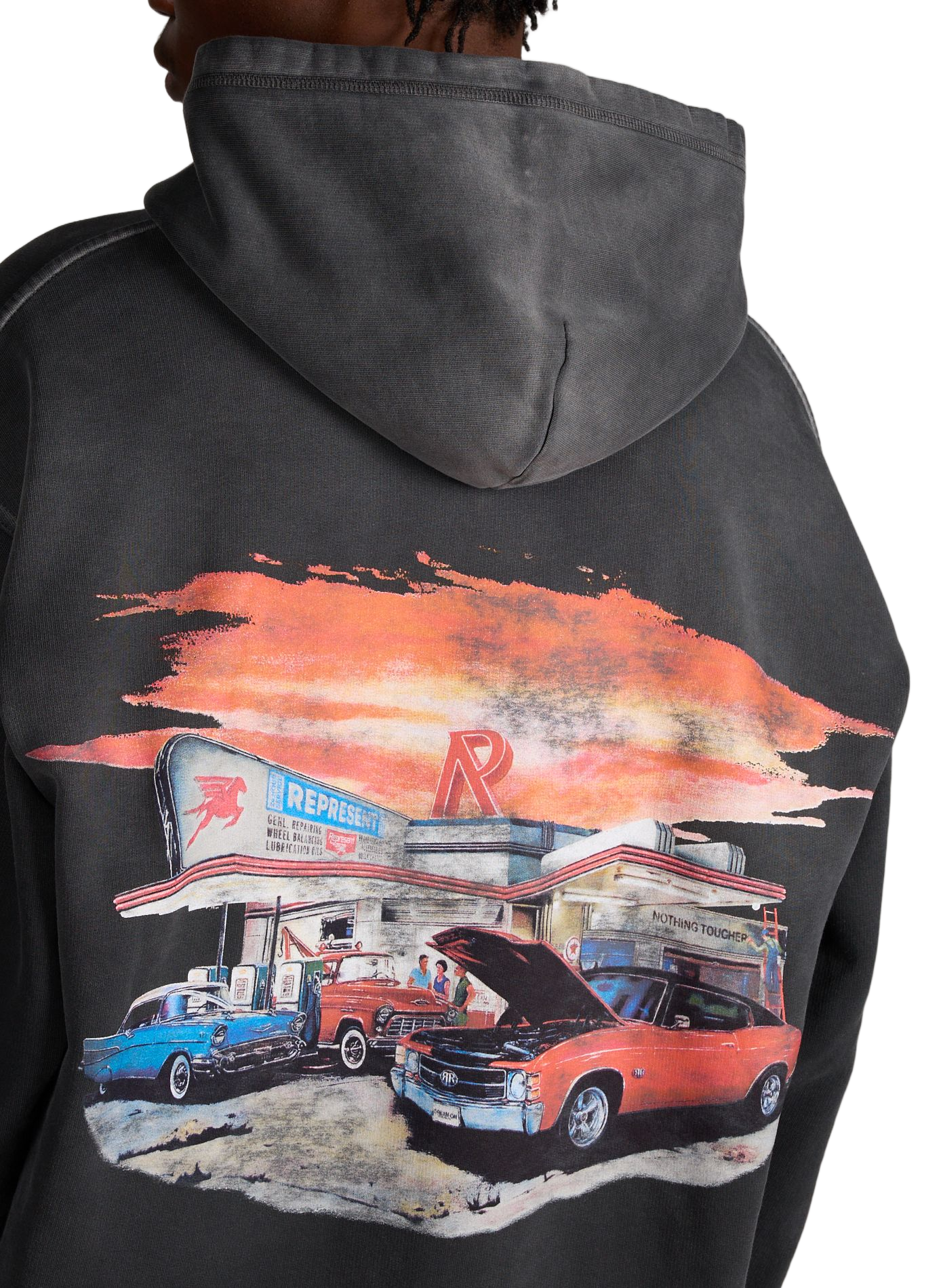 Graphic logo cotton sweatshirt REPRESENT Grey