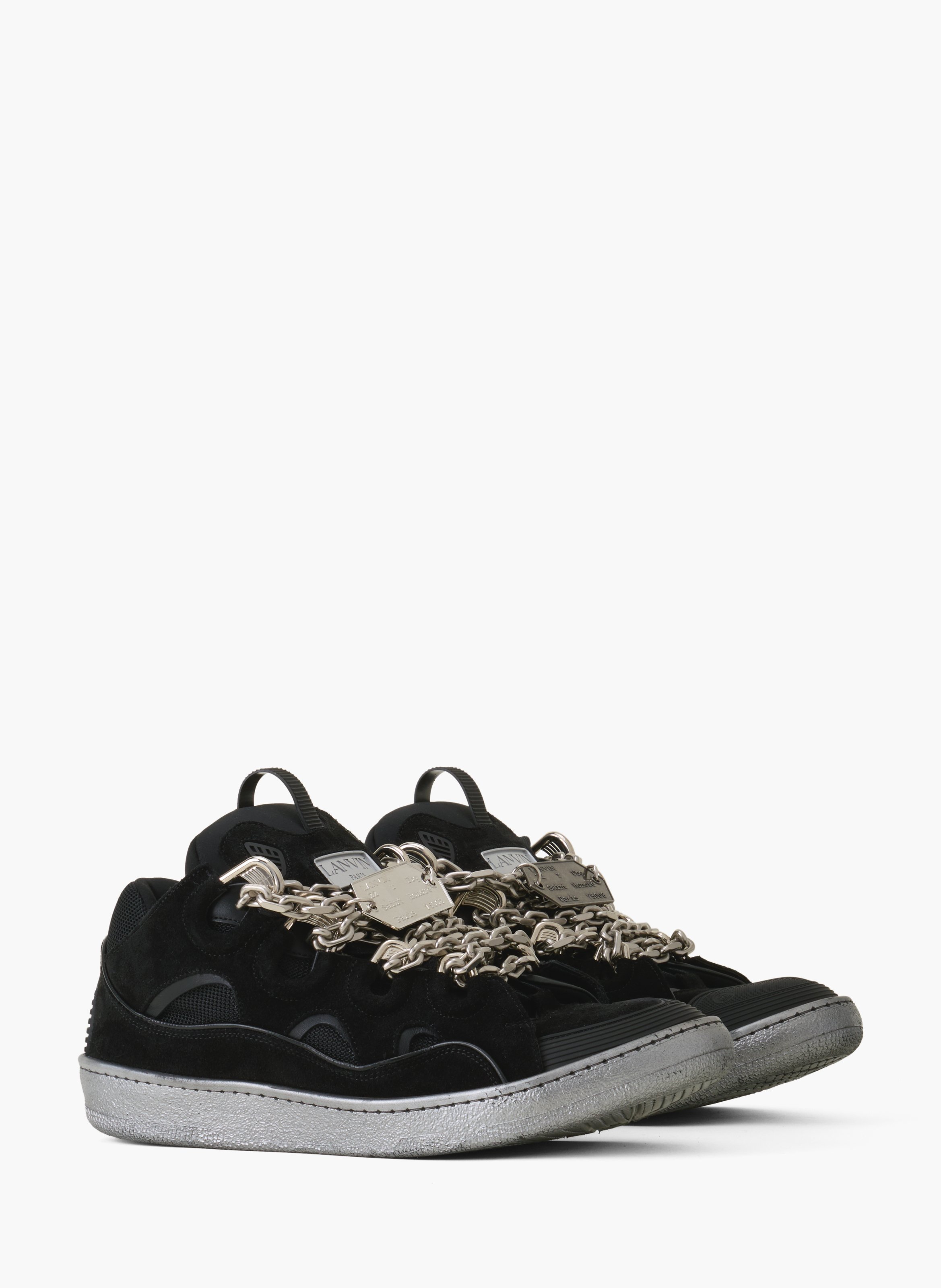 Sneakers curb id chaîne en suède LANVIN Noir