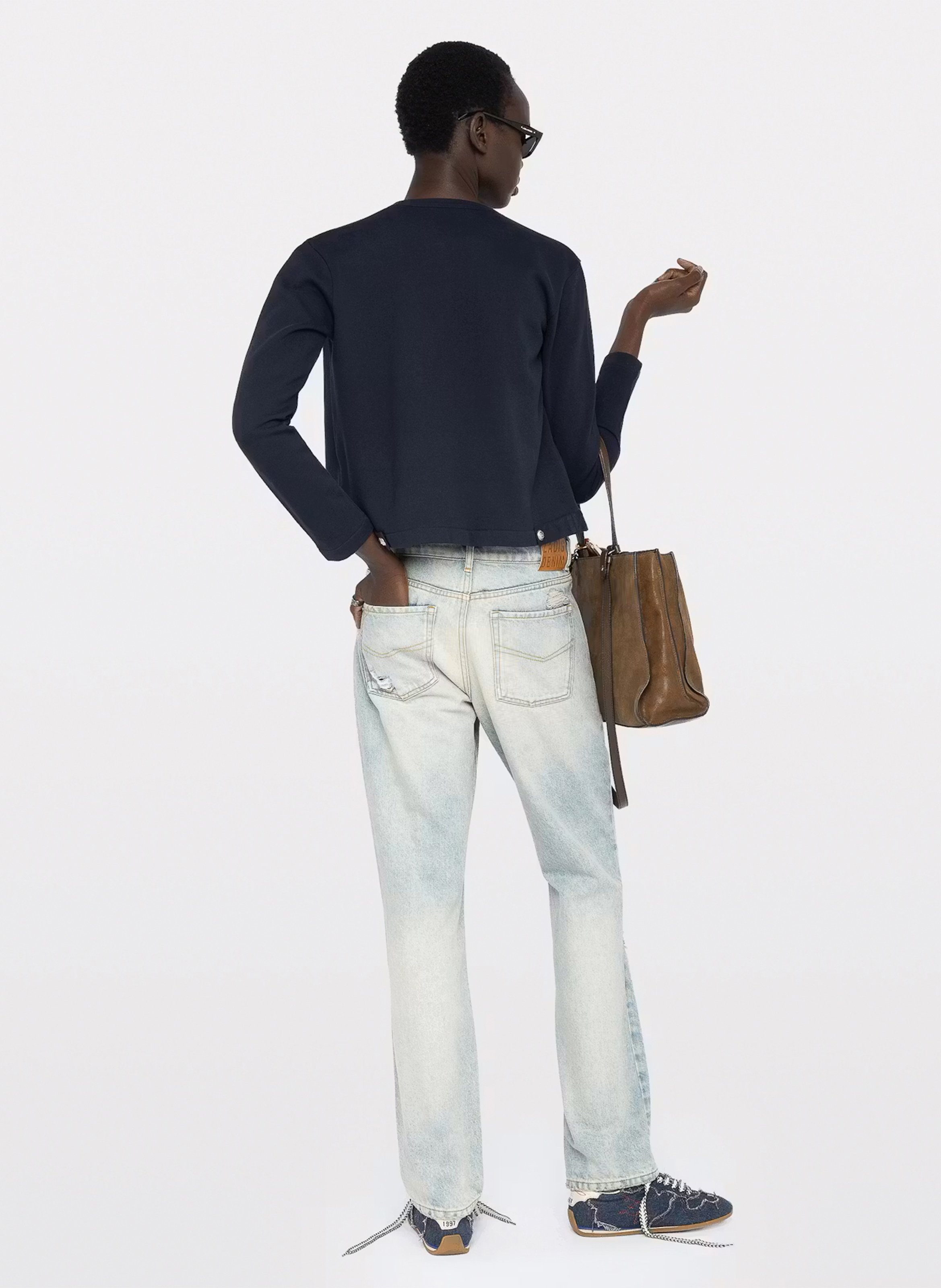 Cardigan boutonné uni en coton bio cama ZADIG&VOLTAIRE Bleu
