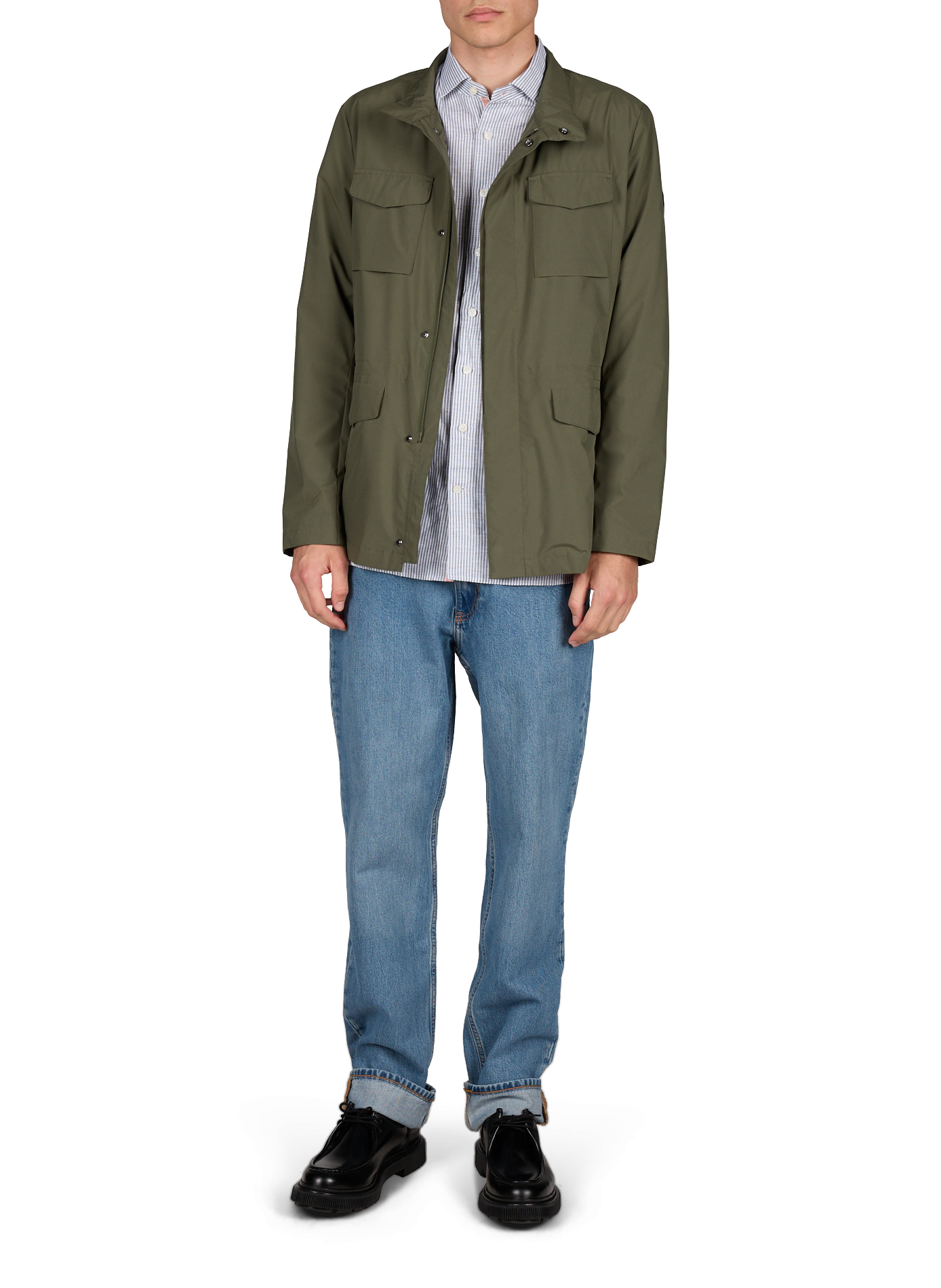 Light jacket with high collar HACKETT Green