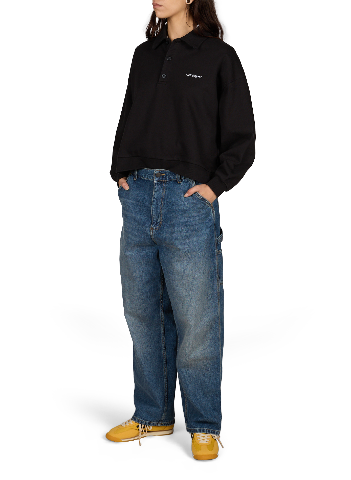 Brenta cotton sweat polo CARHARTT WIP Black