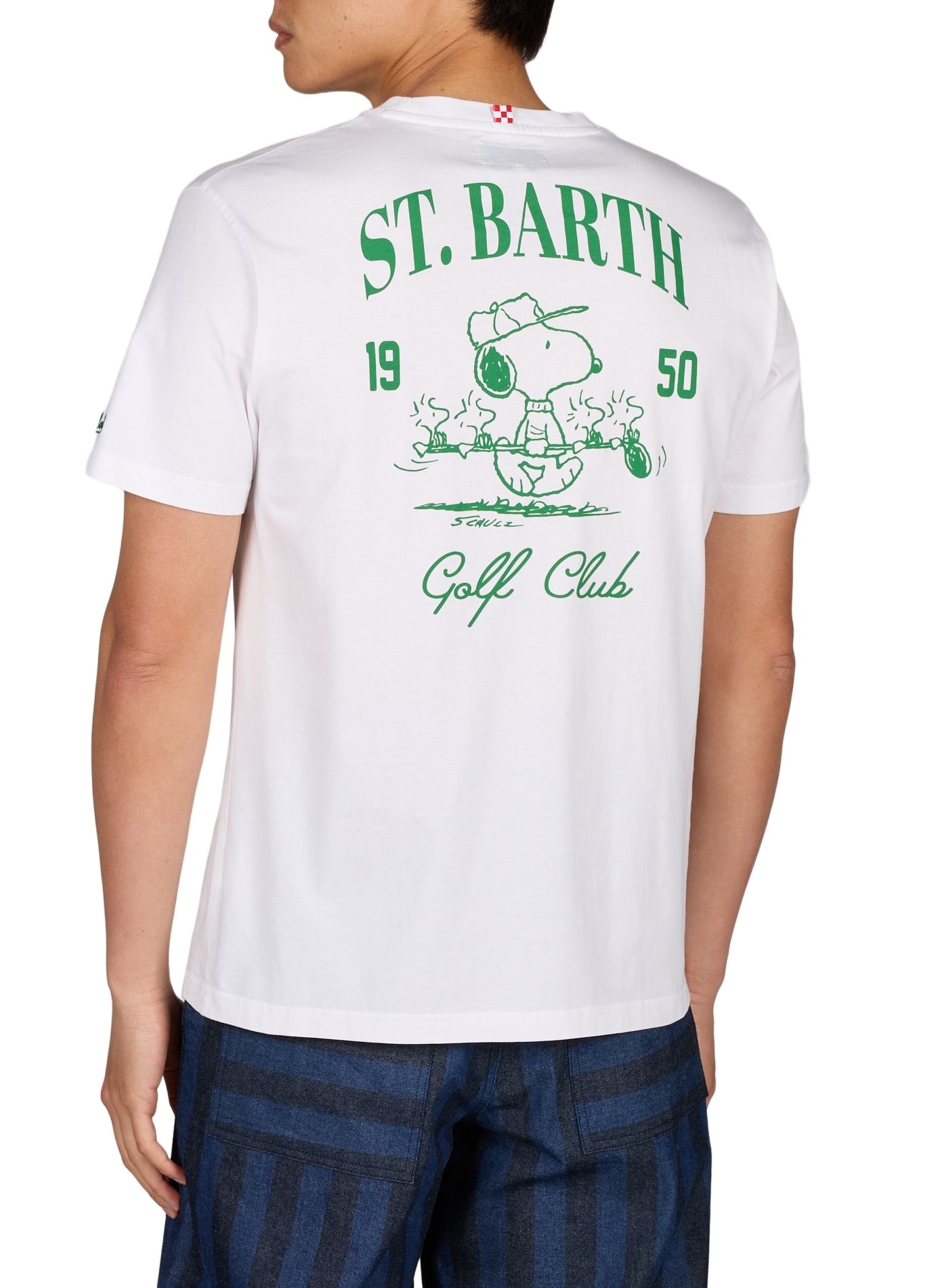 Camiseta recta de algodón MC2 SAINT BARTH Blanco