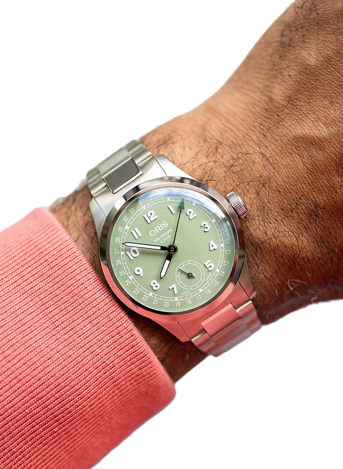 Montre automatique Oris Big Crown Calibre 403 en acier inoxydable ORIS Vert